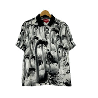 半袖シャツ 14ss flamingo 総柄シャツ(s) S ブラック