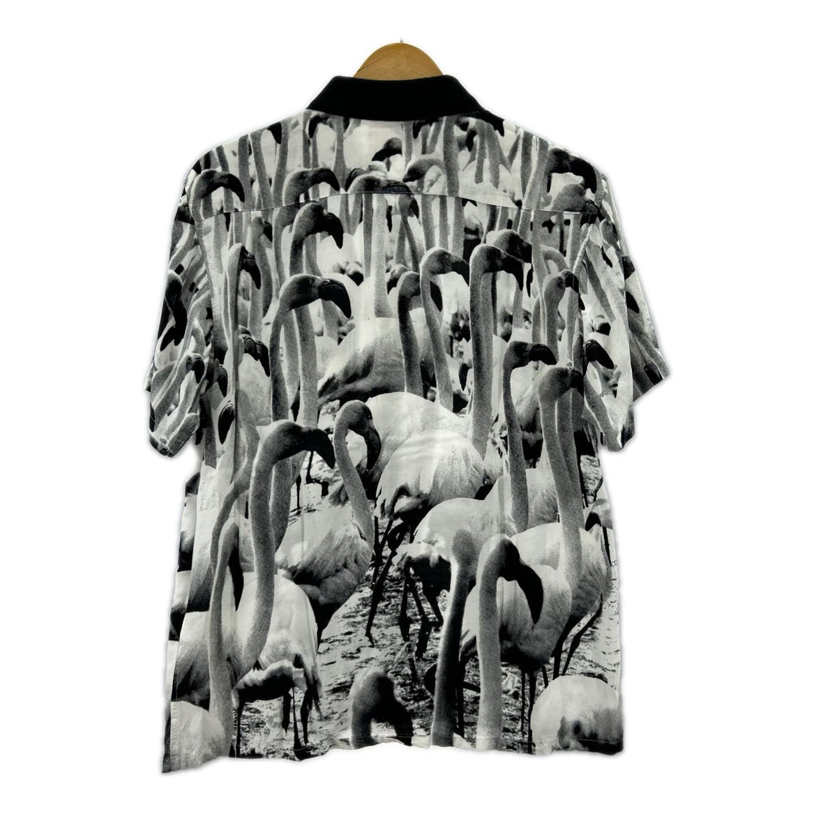 半袖シャツ 14ss flamingo 総柄シャツ(s) S ブラック