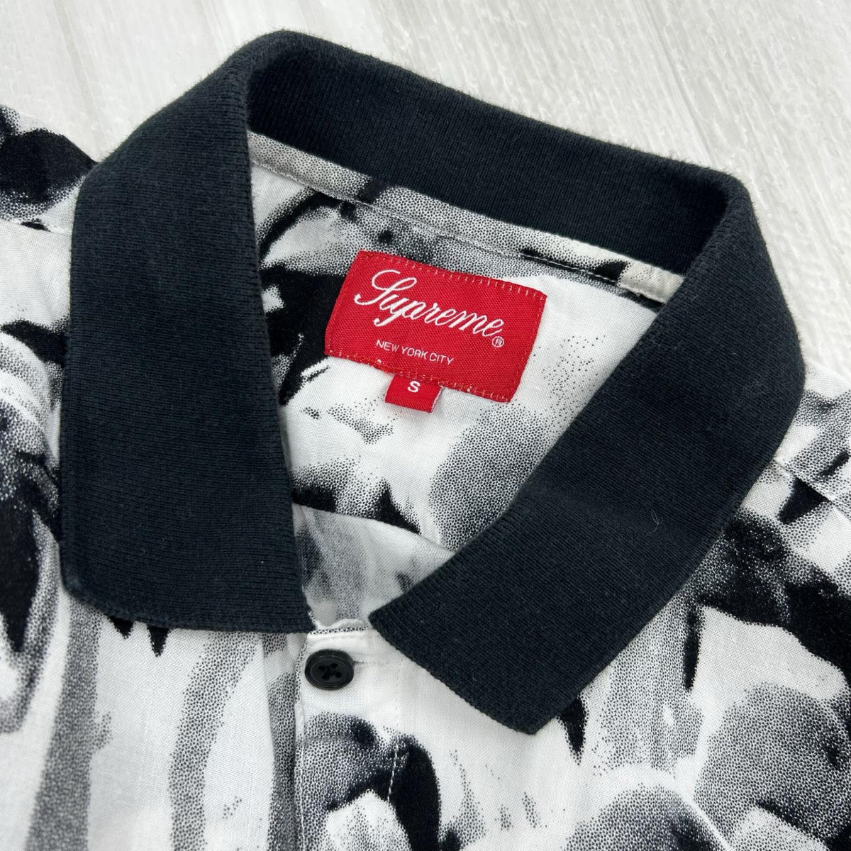半袖シャツ 14ss flamingo 総柄シャツ(s) S ブラック