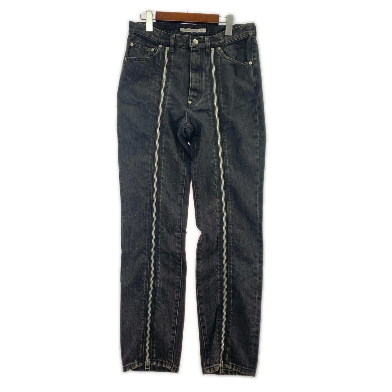 デニムパンツ JOHN LAWRENCE SULLIVAN 20SS ジップデニムパンツ 46 ブラック ブラック