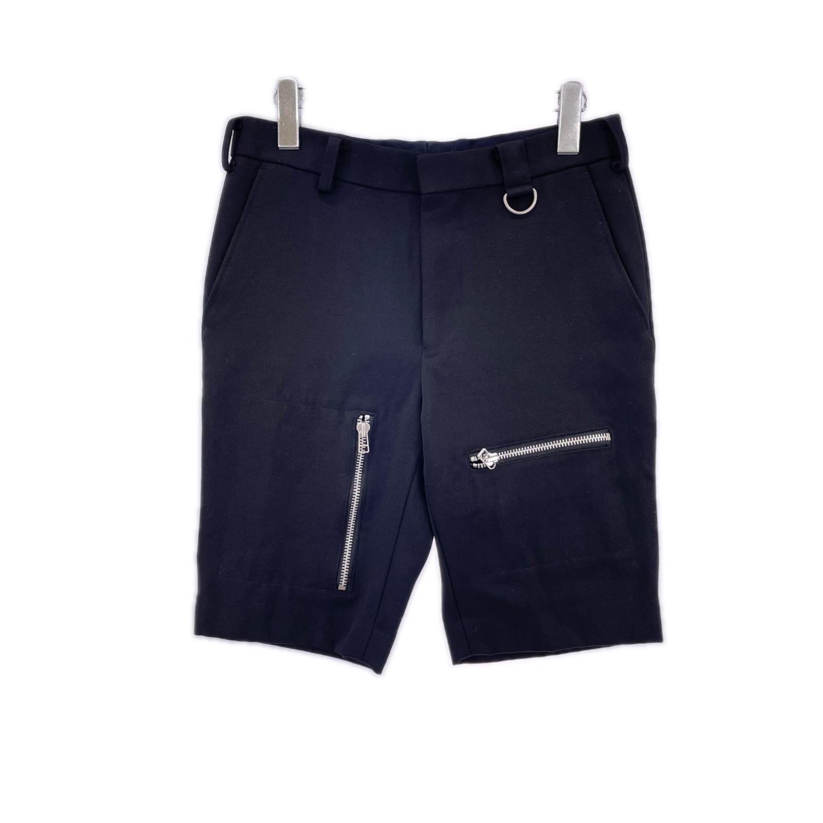 ショートパンツ WOOL ZIPPED SHORTS ブラック(W30) ブラック