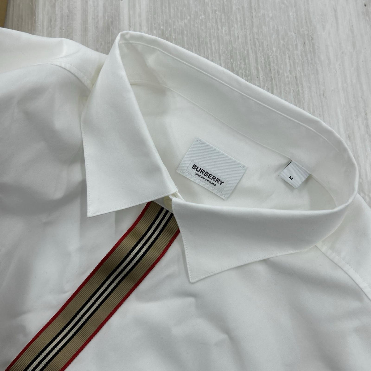 長袖シャツ Cotton-Blend Oxford Shirt WHT M M ホワイト