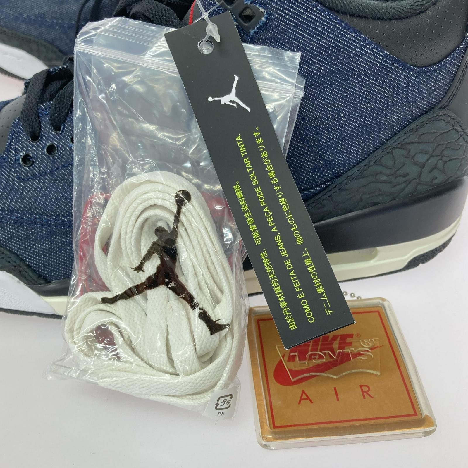 スニーカー ×Levi’s AirJordan 3 Retro SP(27.5) 27.5cm (US9 1/2 UK9 EU45) ネイビー
