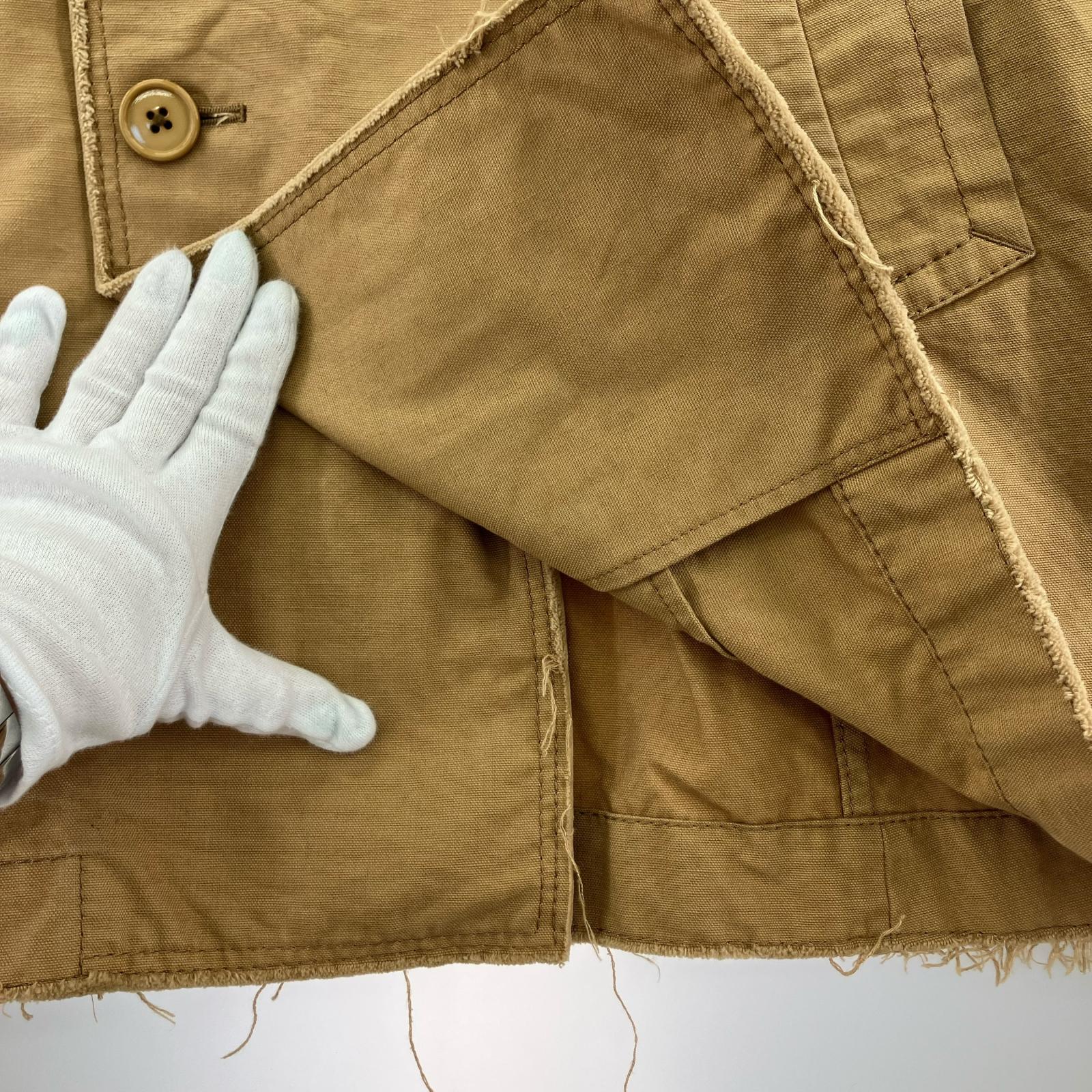 ジャケット JUNYA WATANABE COMME des GARCONS MAN 切りっぱなし ダブルコート M M ベージュ