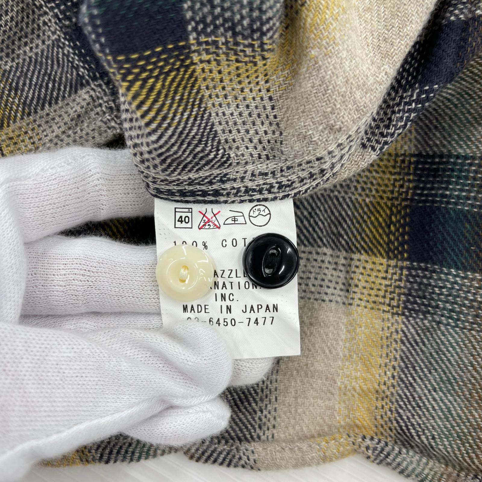 長袖シャツ チェック (36/S) 36 ネイビー