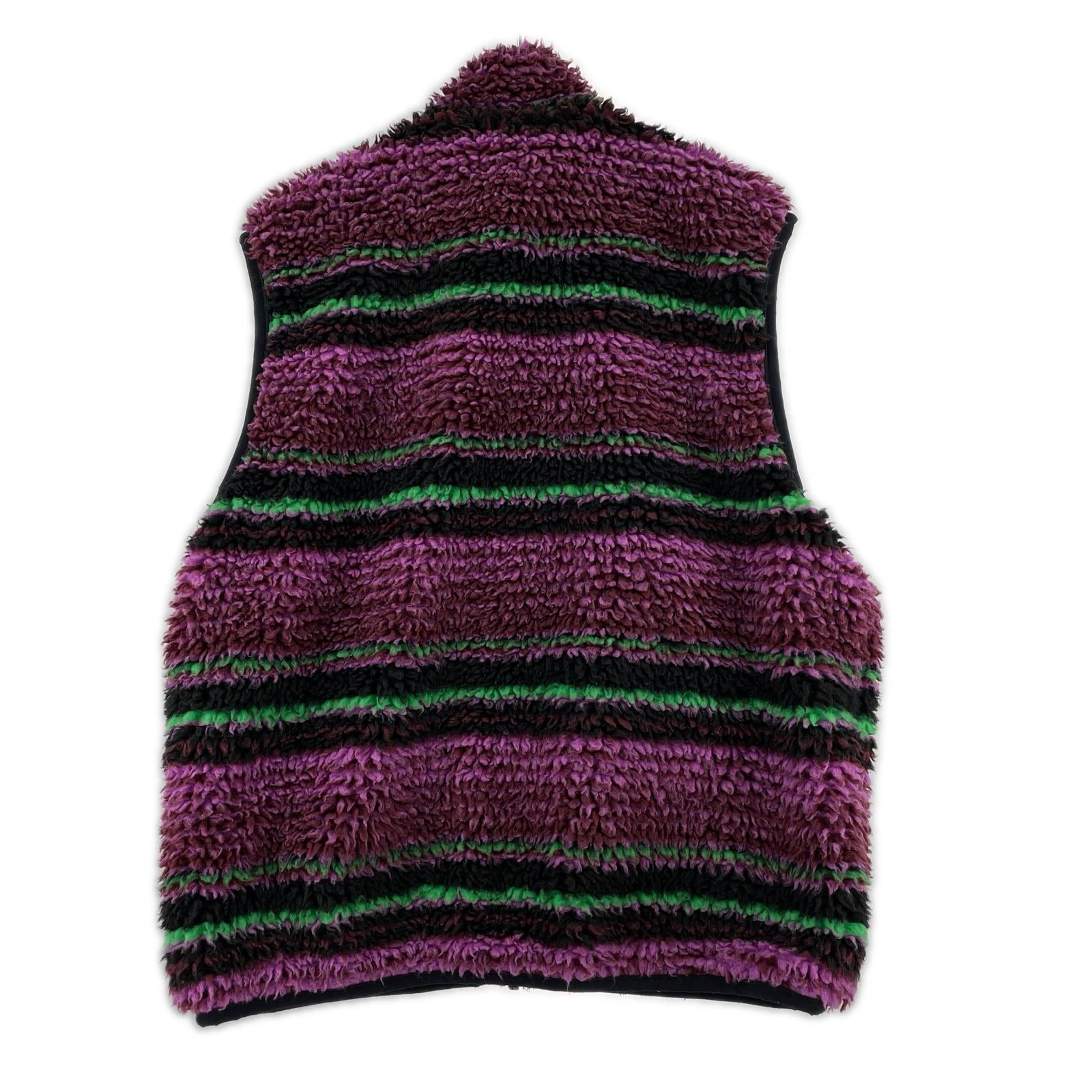 その他アウター Striped Sherpa Vest/ボーダー