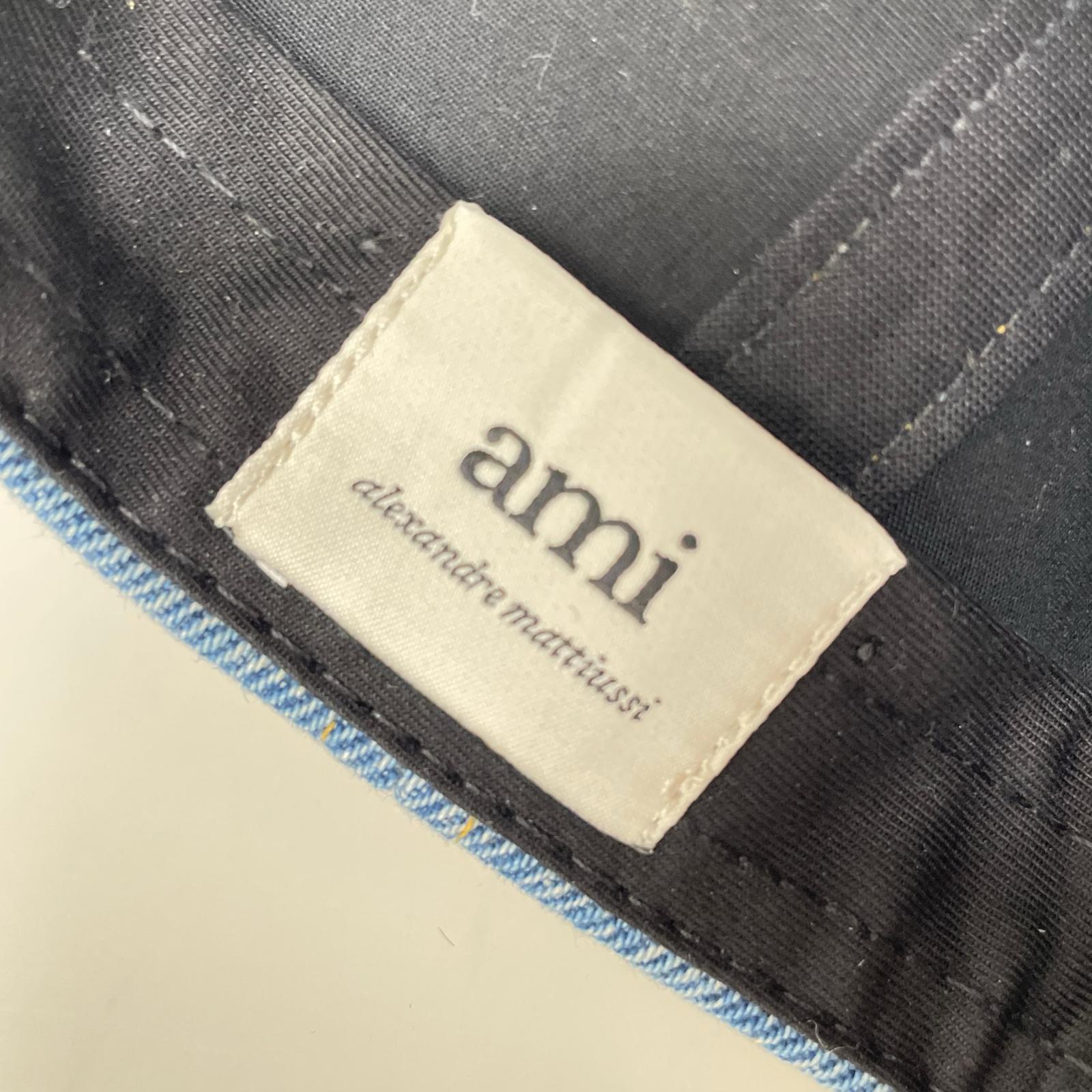 キャップ Ami de Coeur エンブロイダリー デニム キャップ 青 ブルー