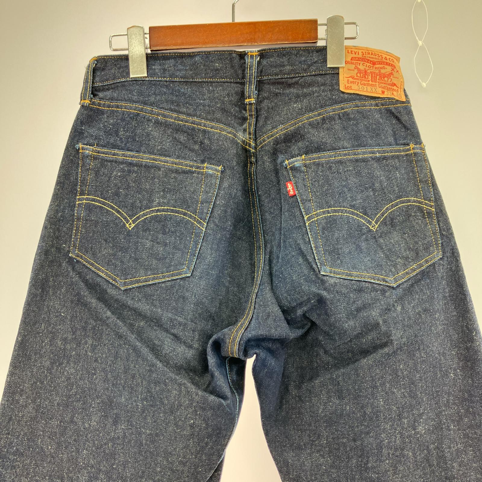 デニムパンツ 90s USA製 バレンシア 501XX 501-0003 濃紺 33 ネイビー