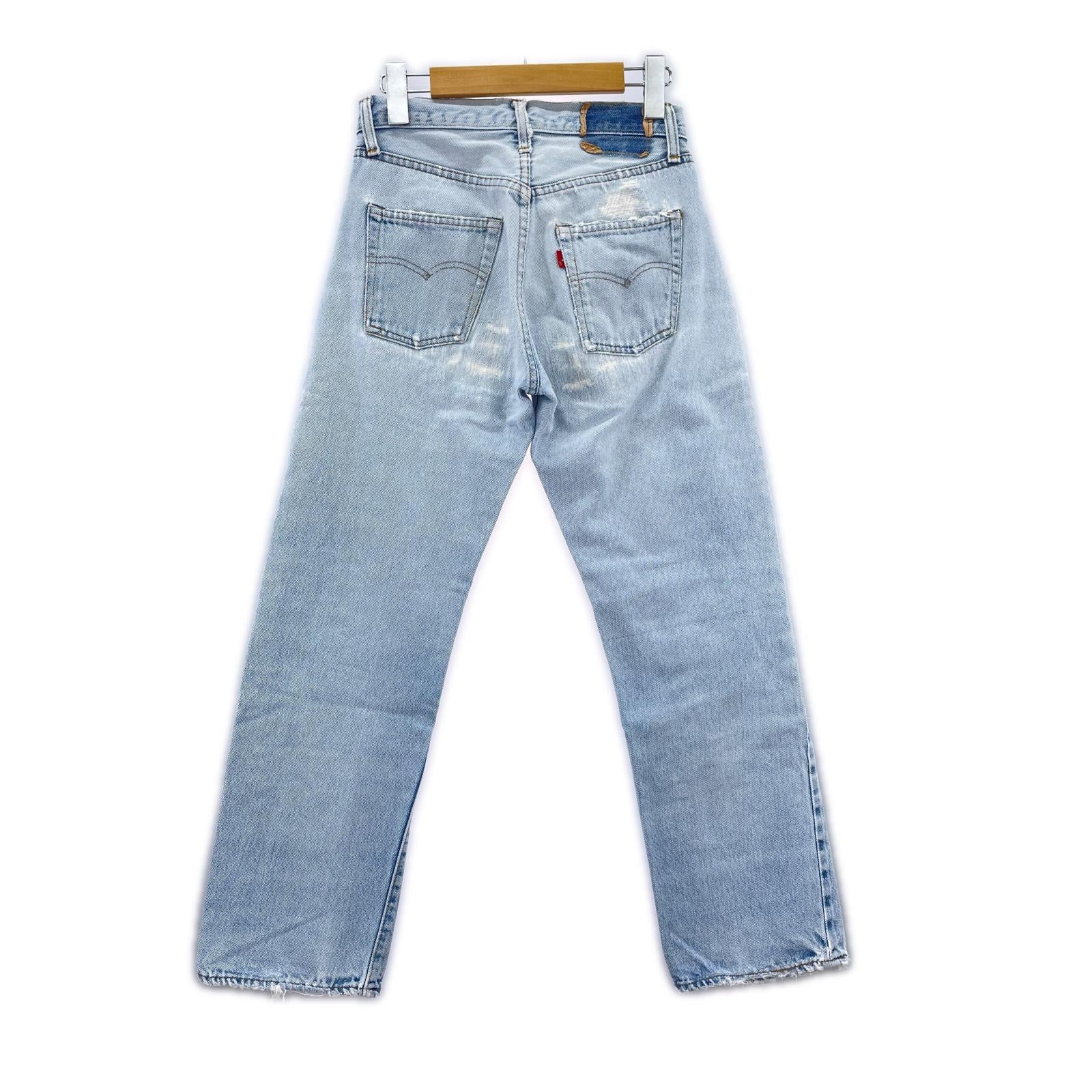 デニムパンツ 70s 501 66後期 ボタン裏6 実寸W27 ブルー