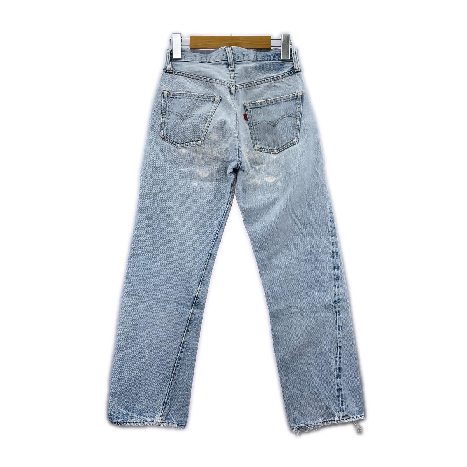 デニムパンツ 70s 501 66後期 ボタン裏6 実寸W27 ブルー