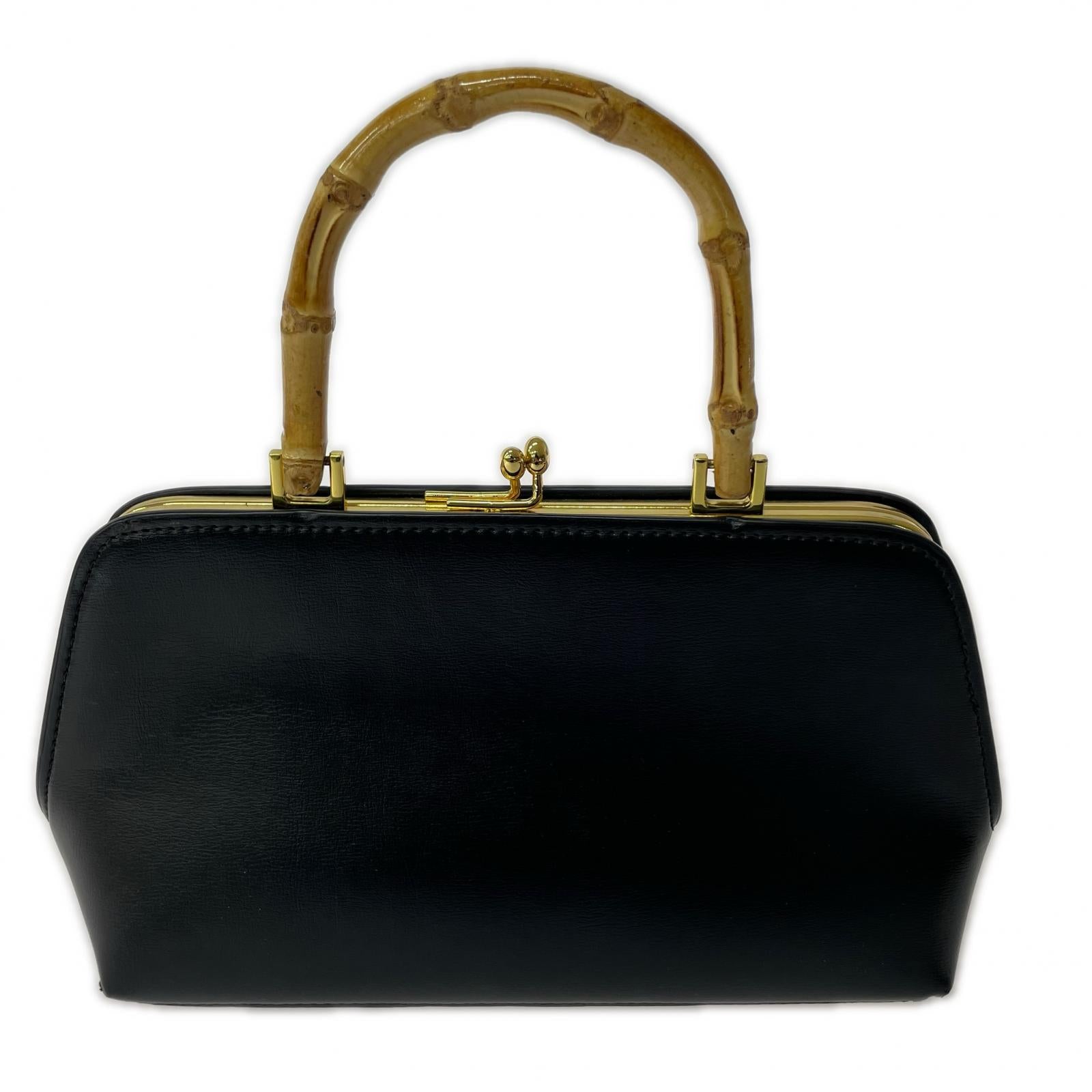 ハンドバッグ Goji Bamboo ミニ、blk、ストラップ欠品 ブラック