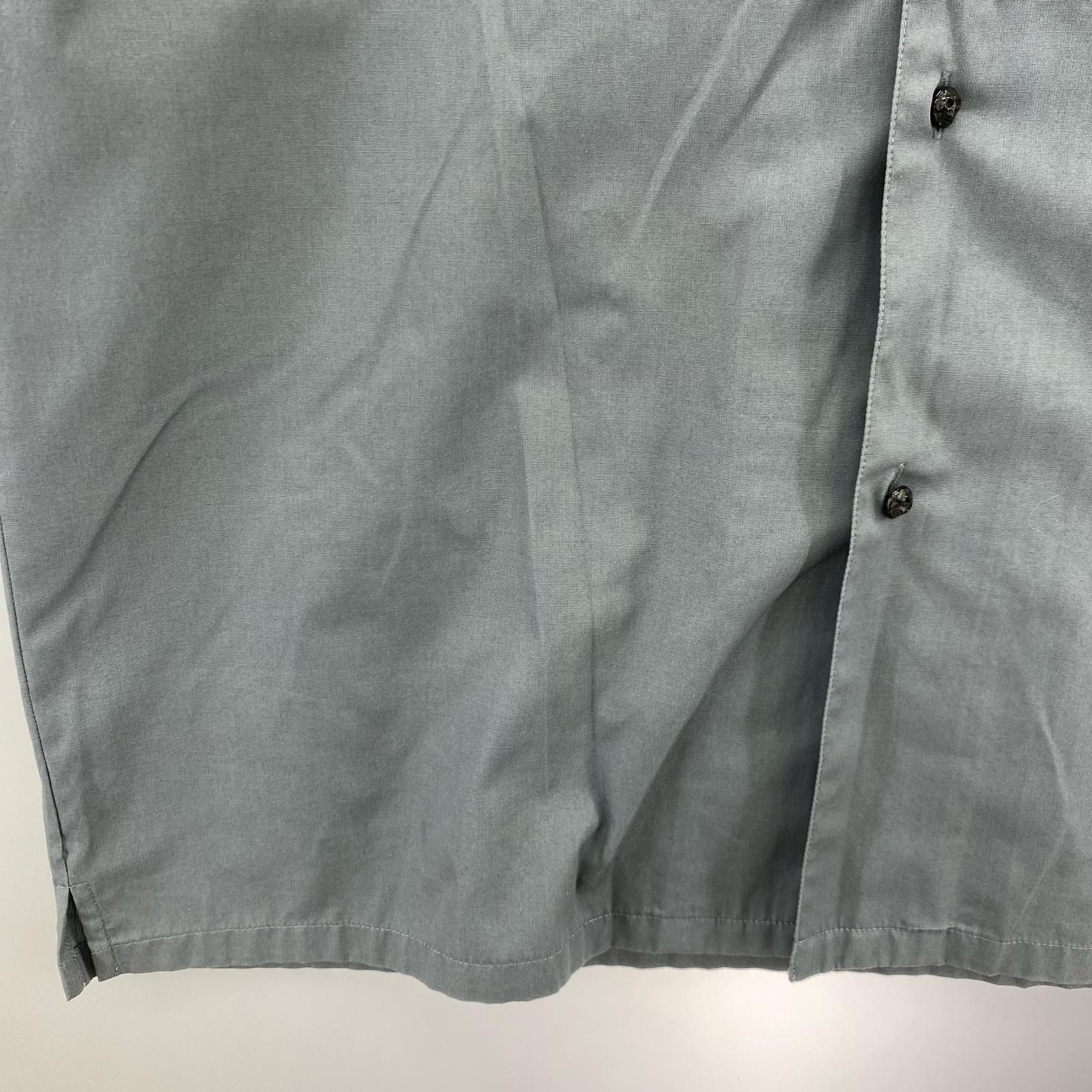 半袖シャツ ボーリングシャツ グレー L グレー