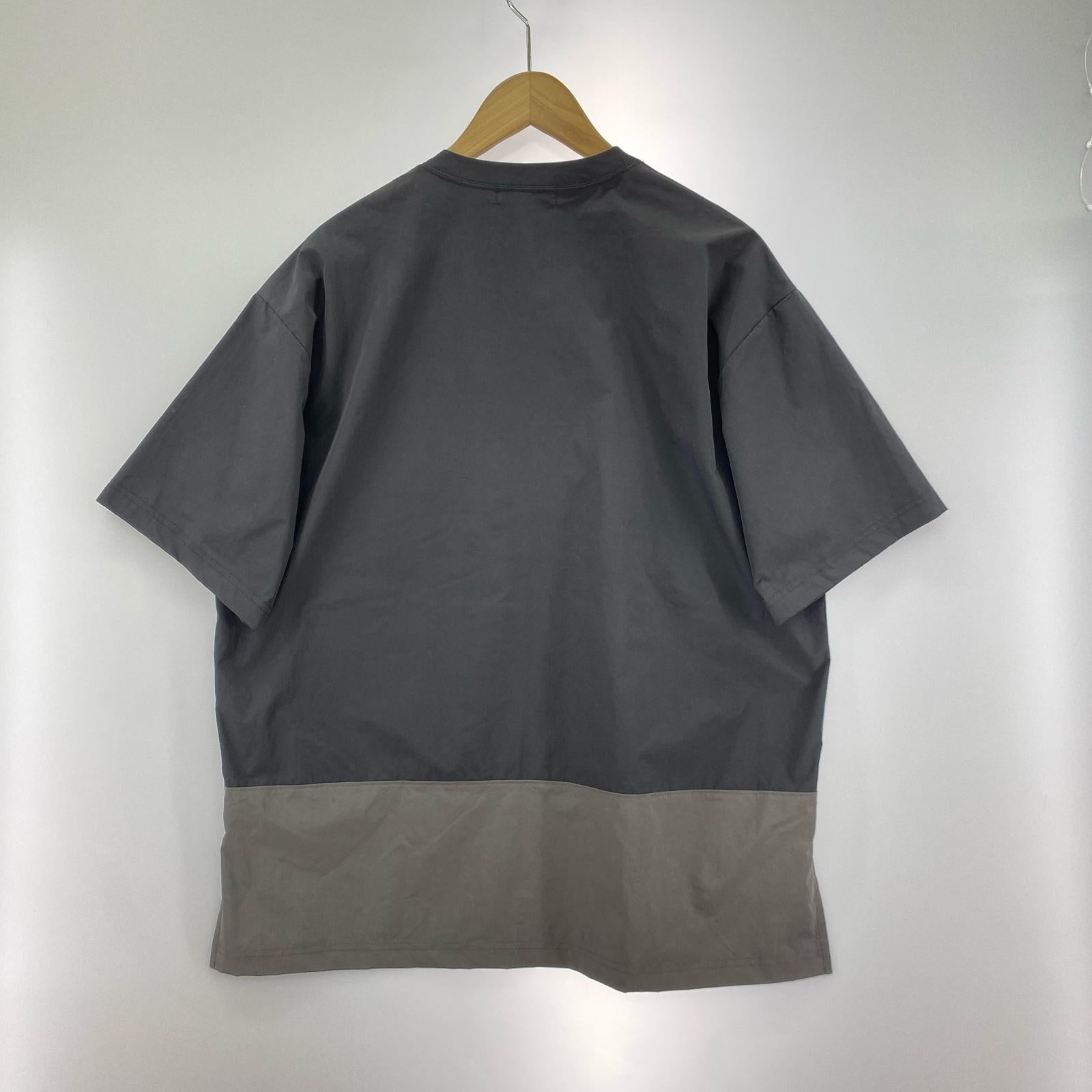 半袖Tシャツ ナイロン切替カットソー S ブラック S ブラック