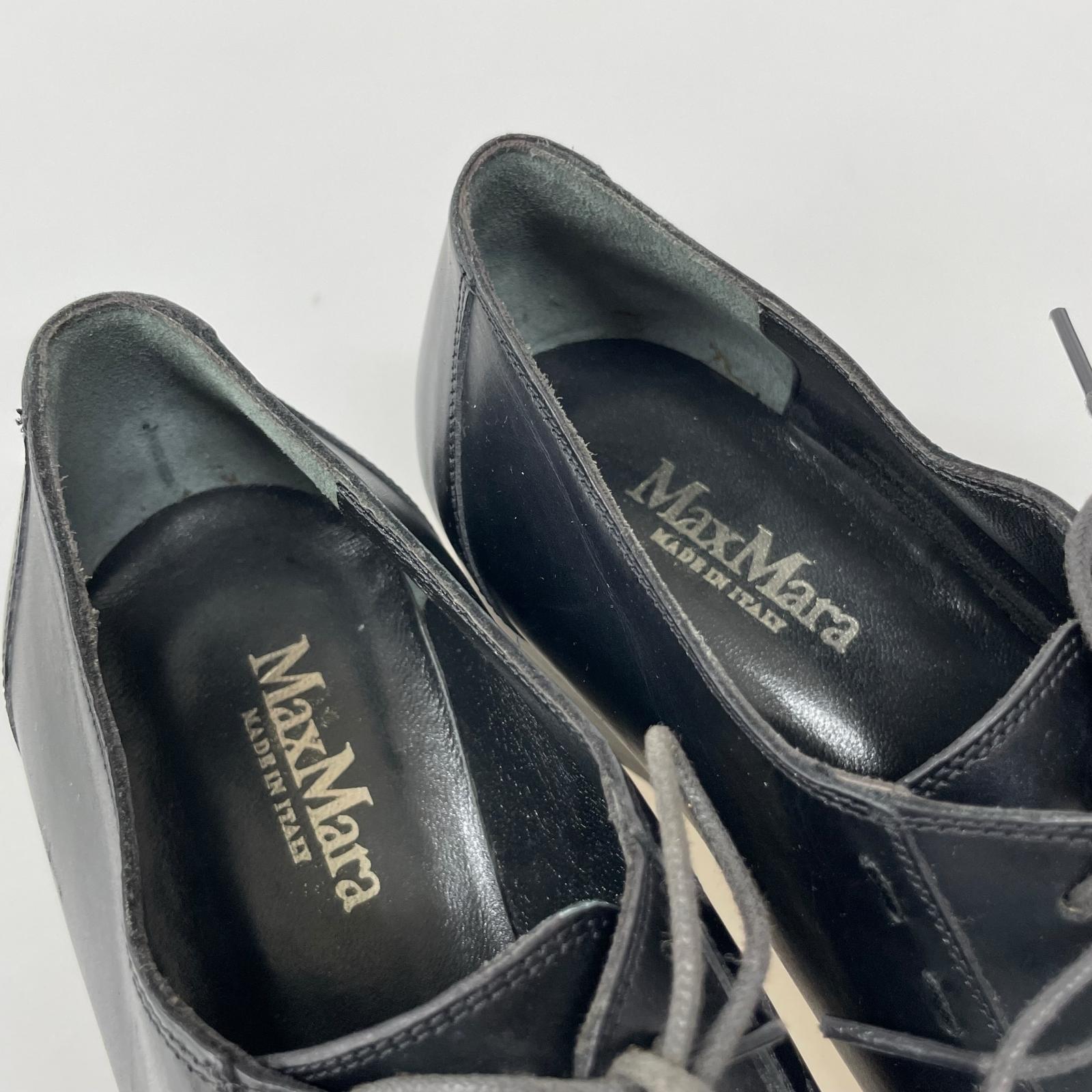 シューズ Max Mara ポインテッドトゥレザーシューズ 35 ブラック 35 ブラック
