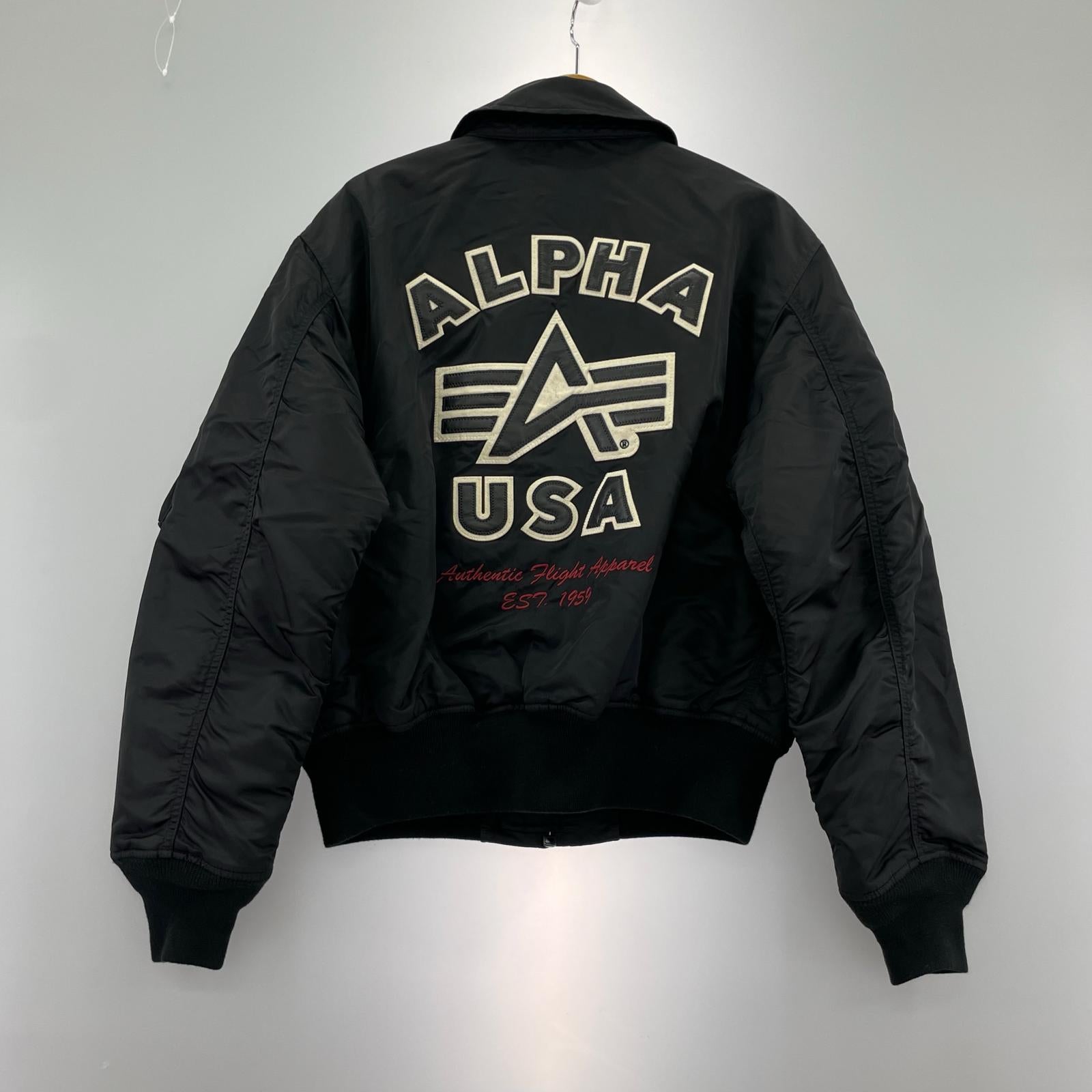 ブルゾン バック フライングA ヘビーツイルナイロン ブルゾン M ブラック