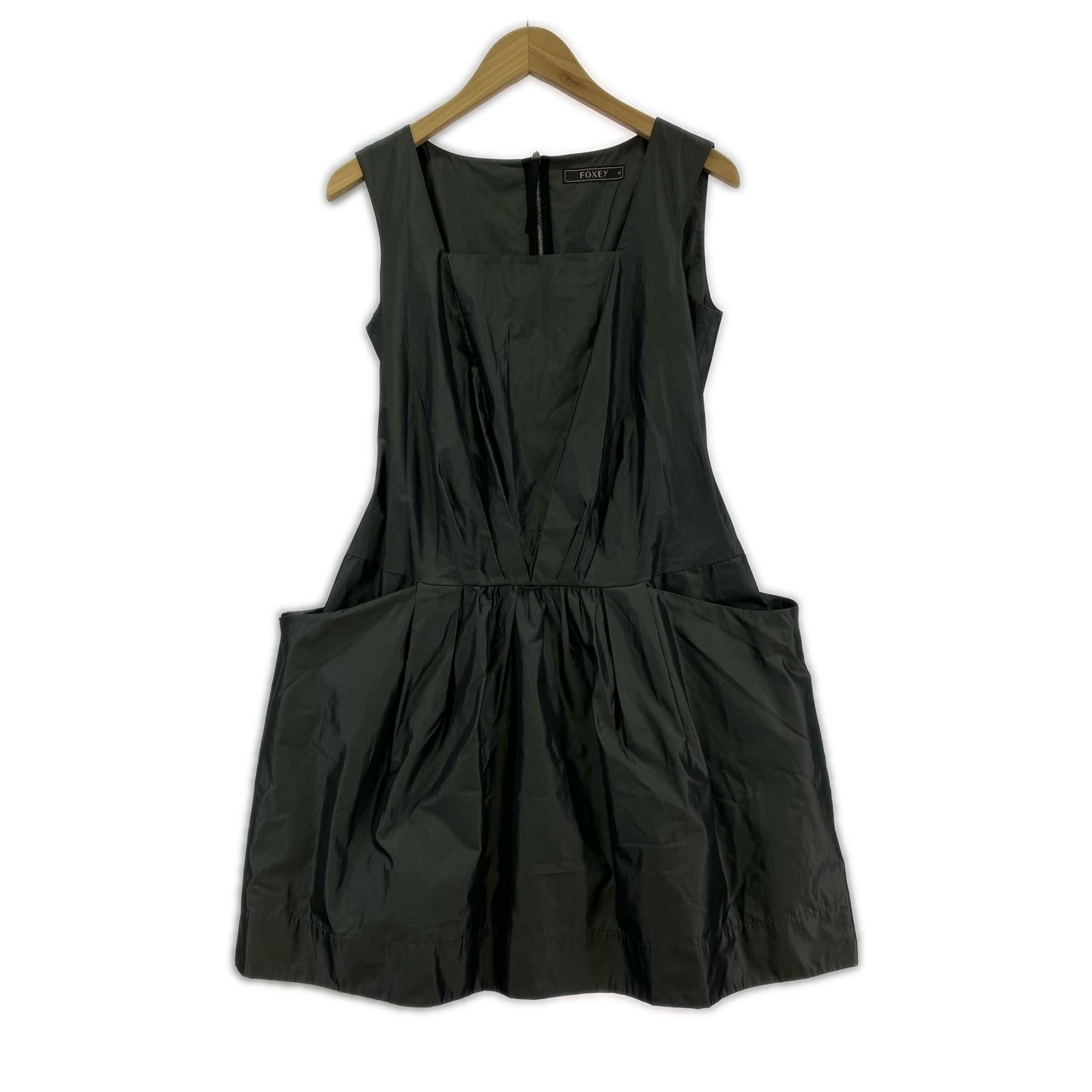 ワンピース FOXEY ノースリーブワンピース 38 グレー 38 グレー