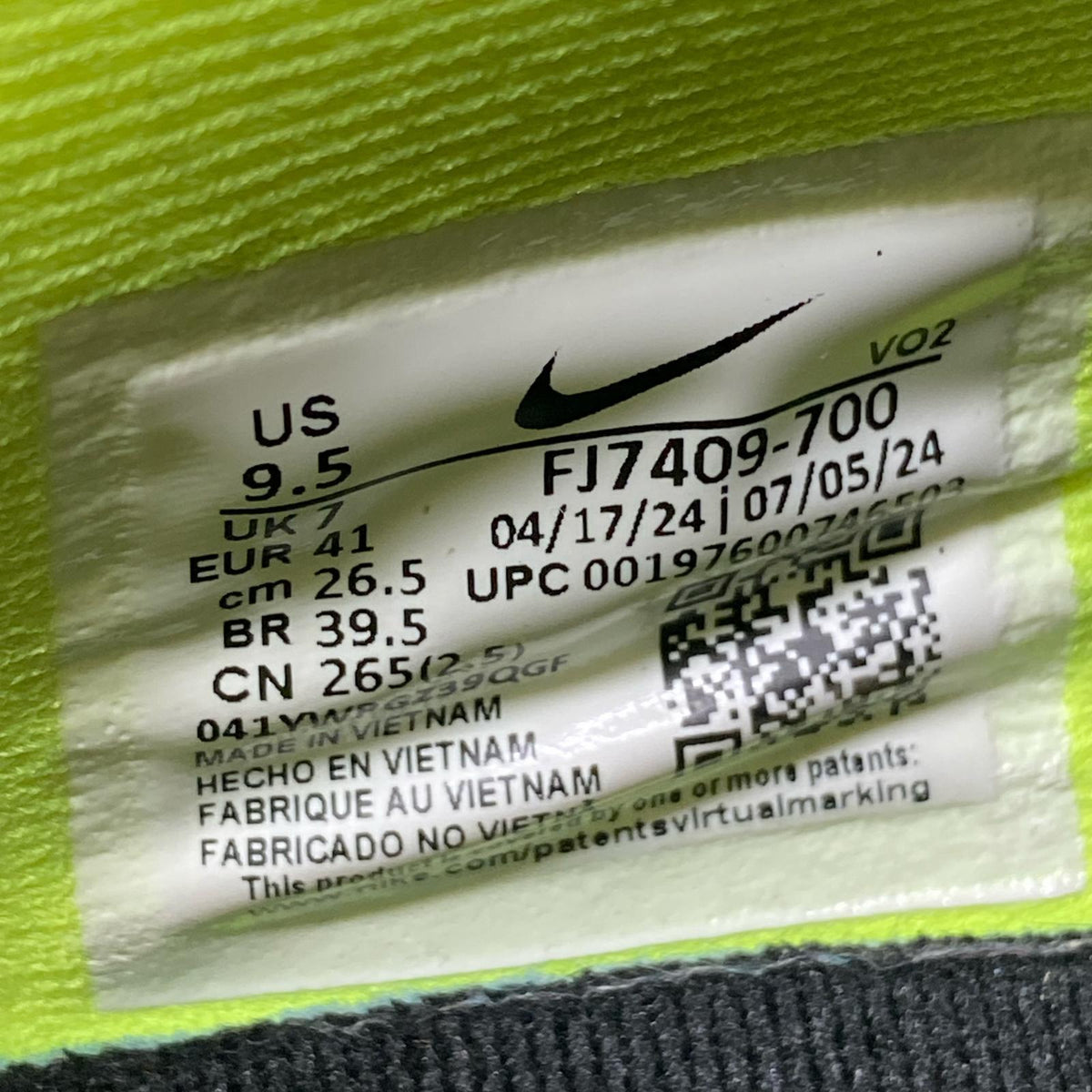 スニーカー Air Force 1 Low Dance "Volt and Black" 26.5cm (US8 1/2 UK8 EU43)