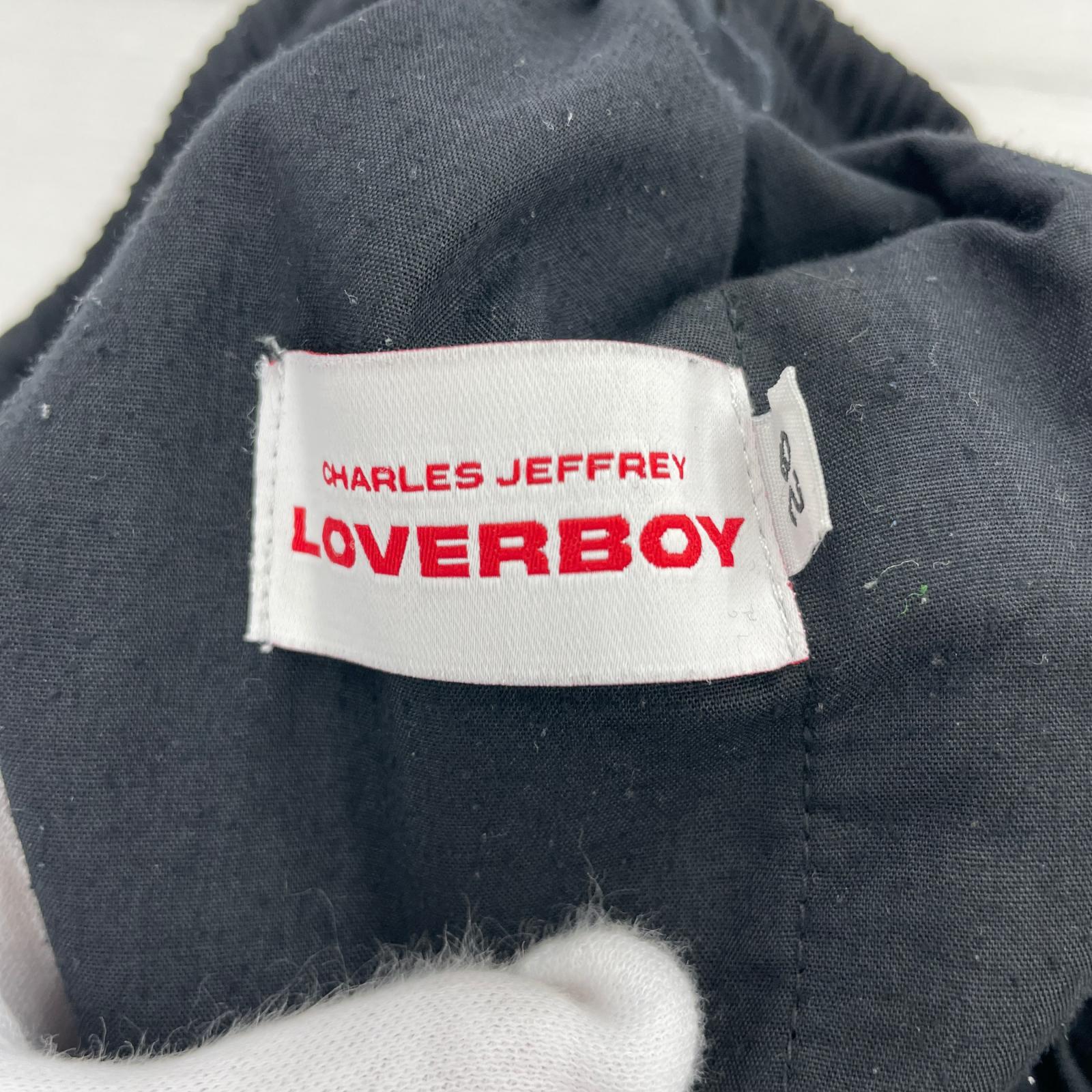 ショートパンツ CHARLES JEFFREY LOVERBOY カットオフ ワイドシルエット イージーサルエルショーツ 28 黒 28 ブラック