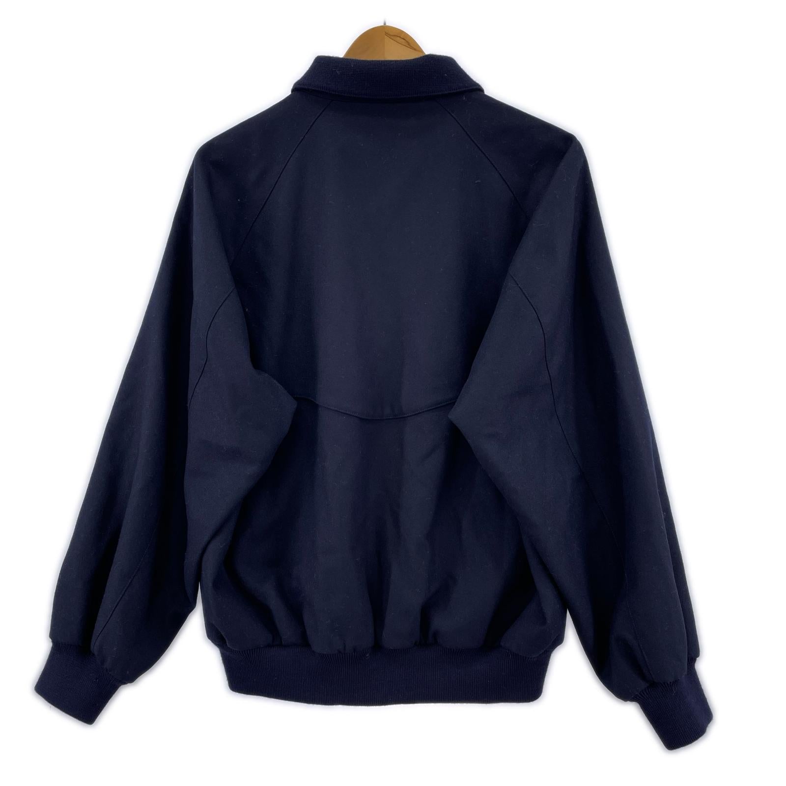 ジャケット BURBERRY ウールハリントンジャケット ネイビー