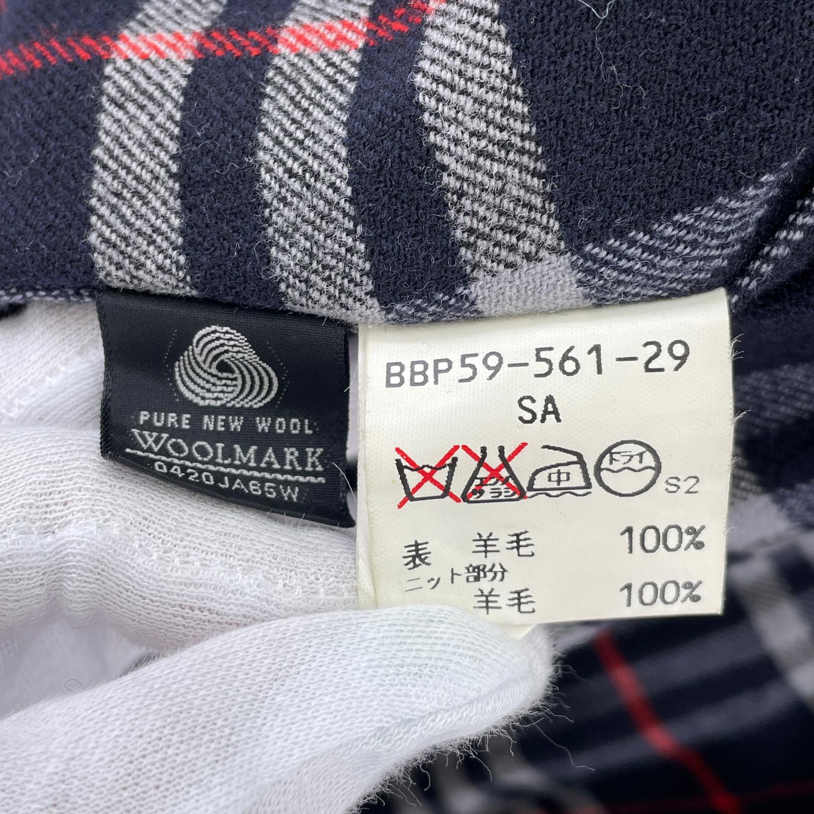 ジャケット BURBERRY ウールハリントンジャケット ネイビー