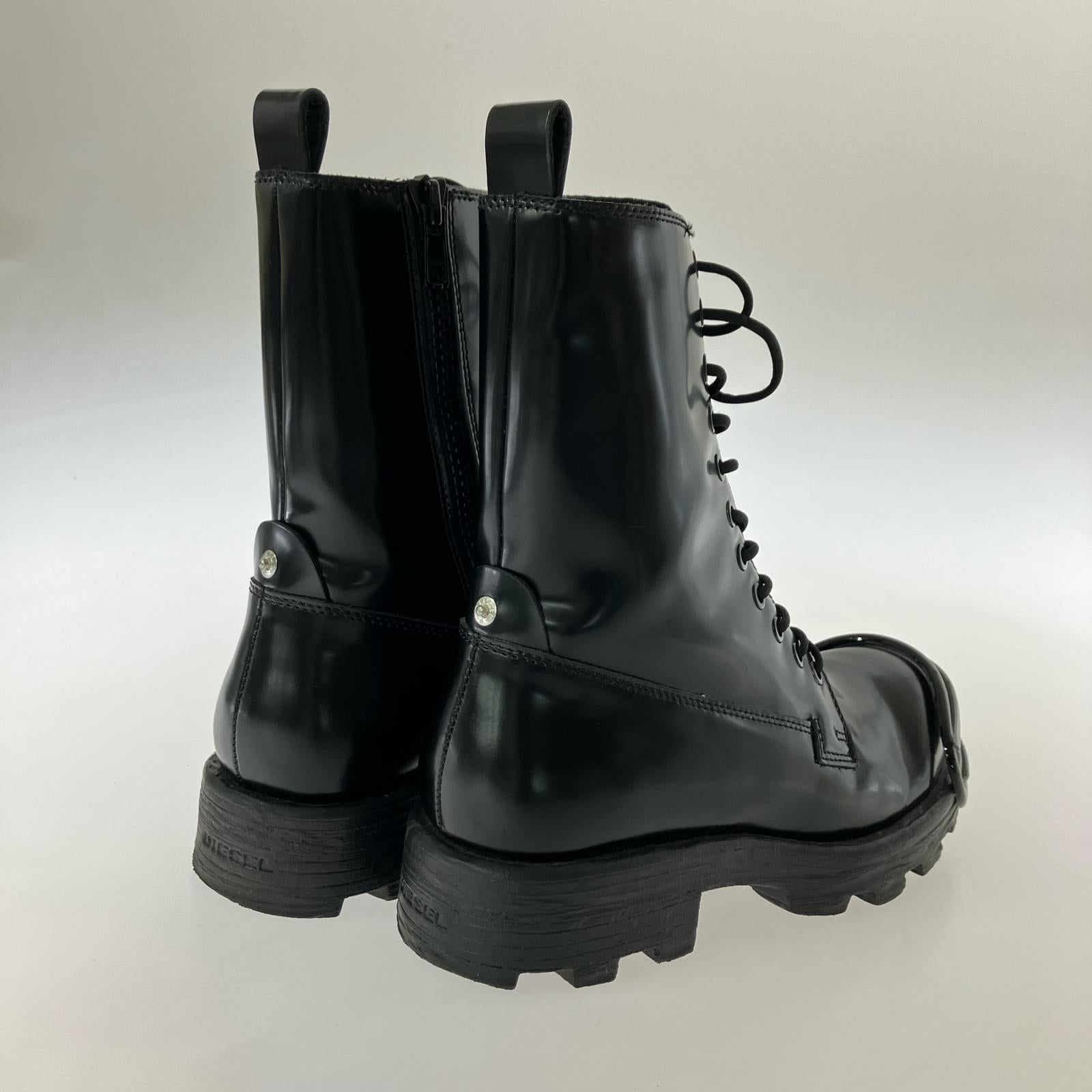 ブーツ DIESEL D-HAMMER BT D レースアップブーツ 41 黒 26.5cm (US8 1/2 UK8 EU43) ブラック