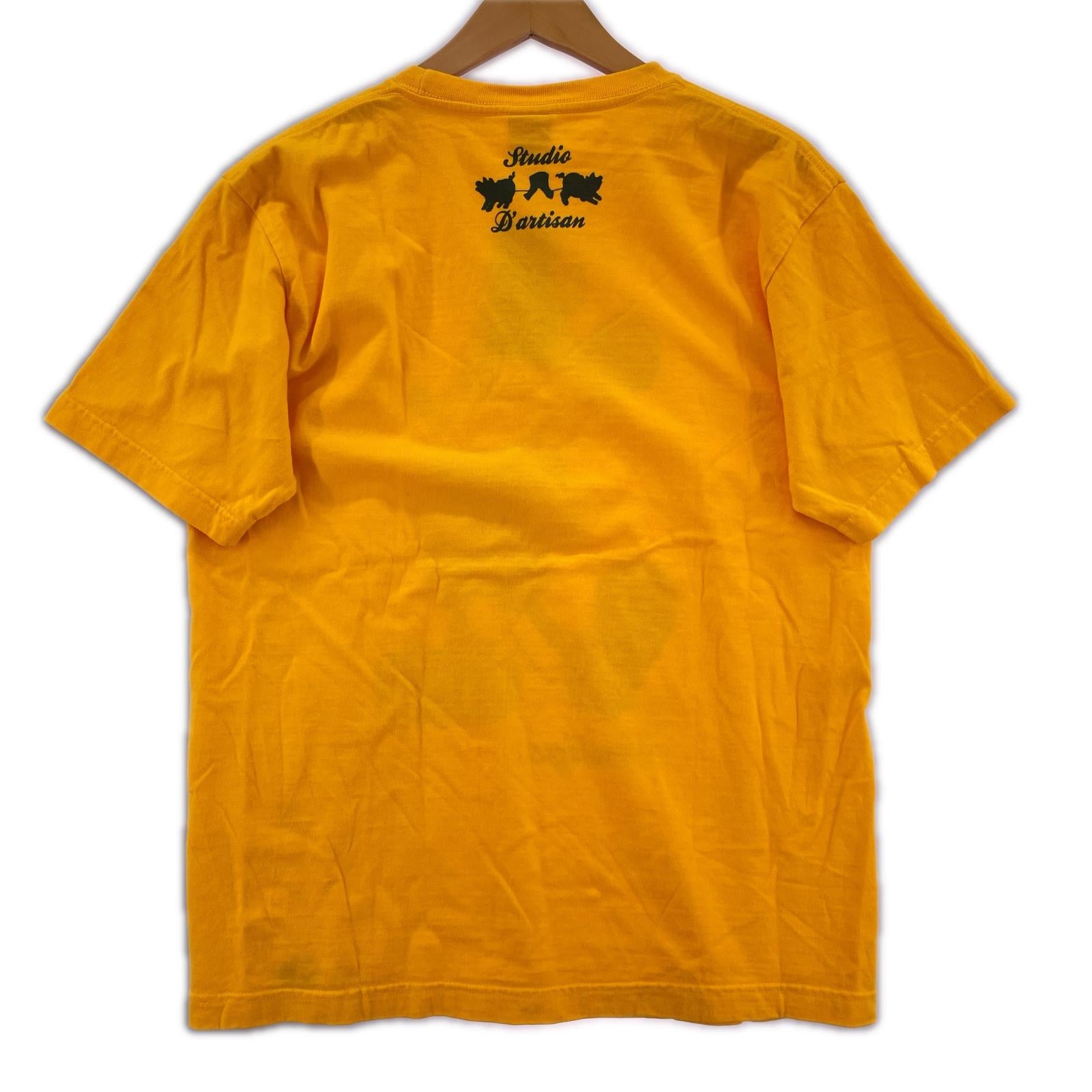 半袖Tシャツ STUDIO D’ARTISAN S/S TEE INDIGO MICKEY 黄色 (L) L