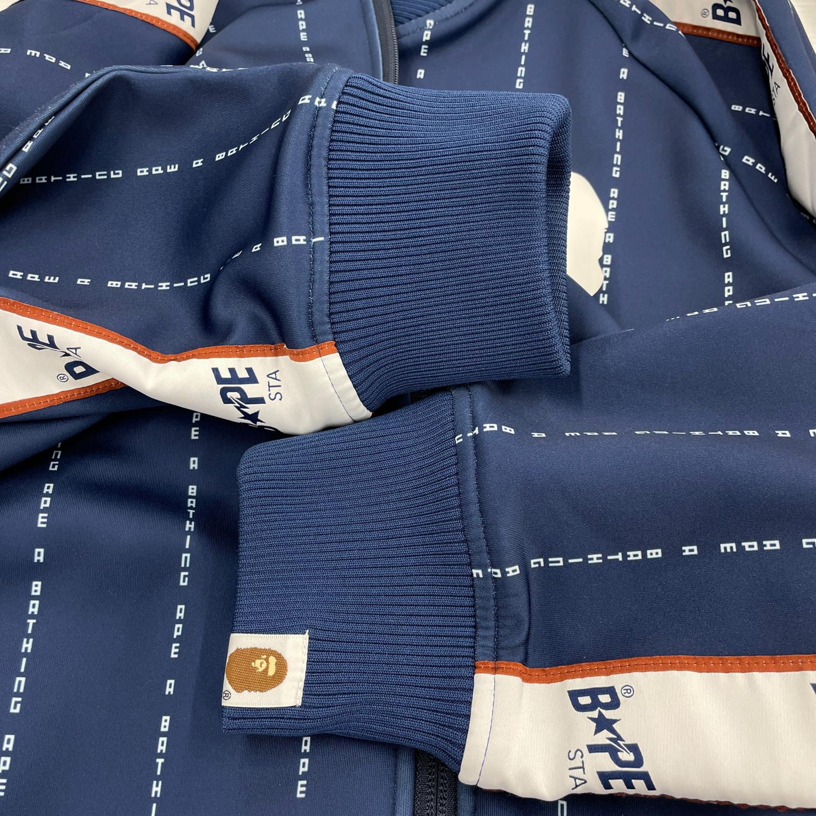 ジャケット ストライプジャケット 青 M M ブルー