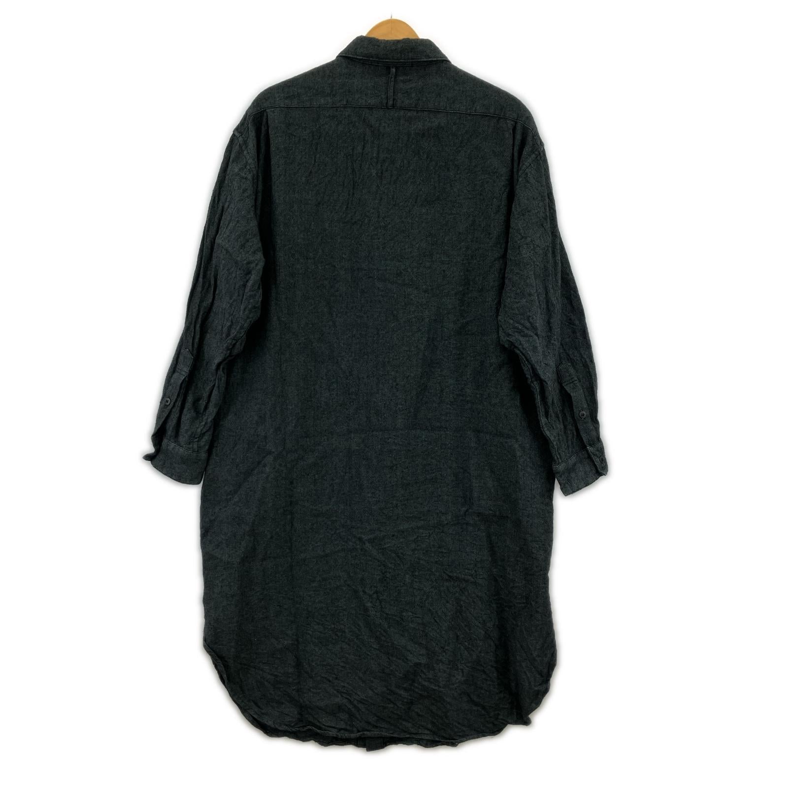 長袖シャツ Vlas Blomme Blushed Cotton Linen グレー グレー