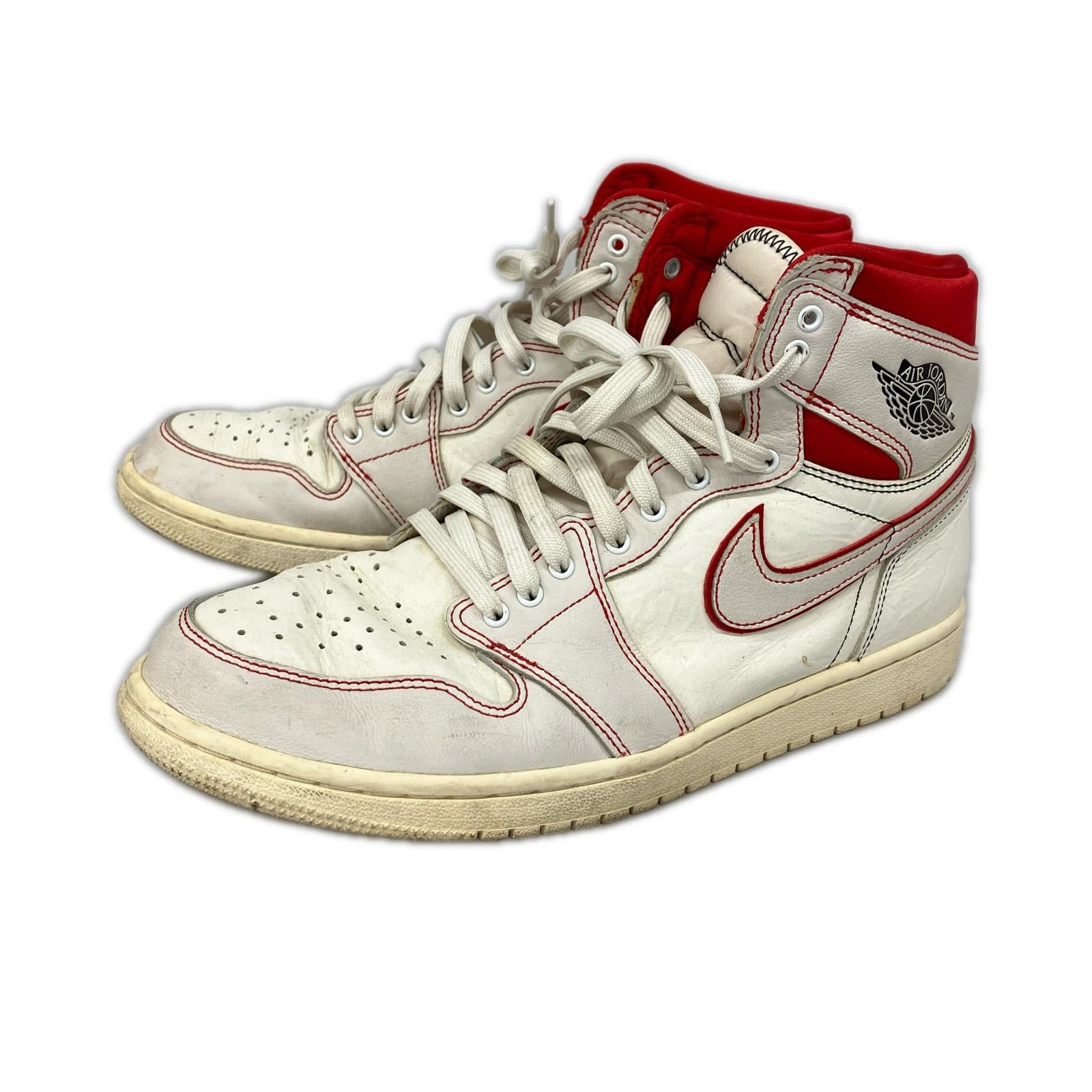 スニーカー AIR JORDAN 1 RETRO HI OG Sail University Red 555088-160 (29.0) 29cm (US11 UK10 1/2 EU48) ホワイト