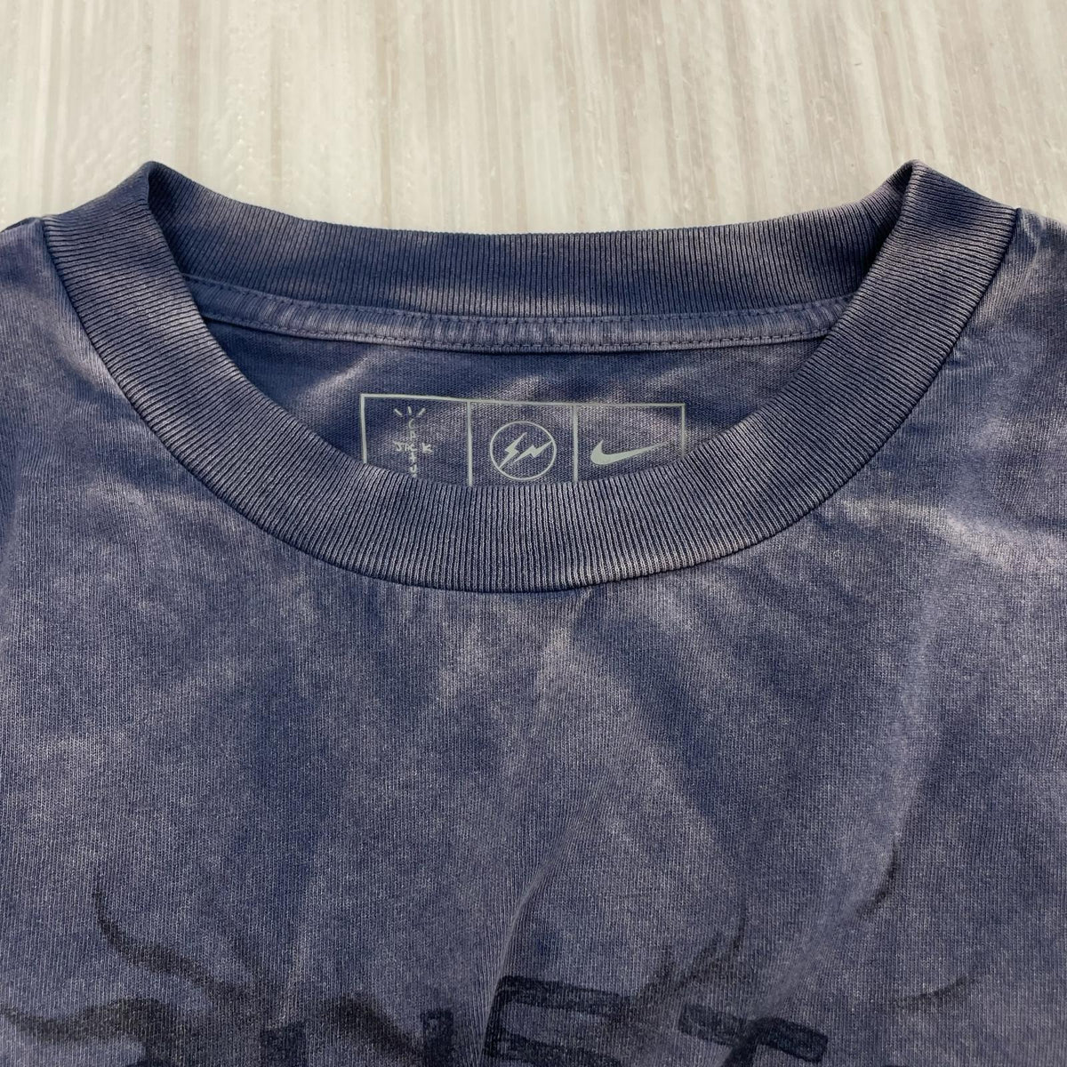 長袖Tシャツ travis scott × fragment × NIKE ロンT ブルー