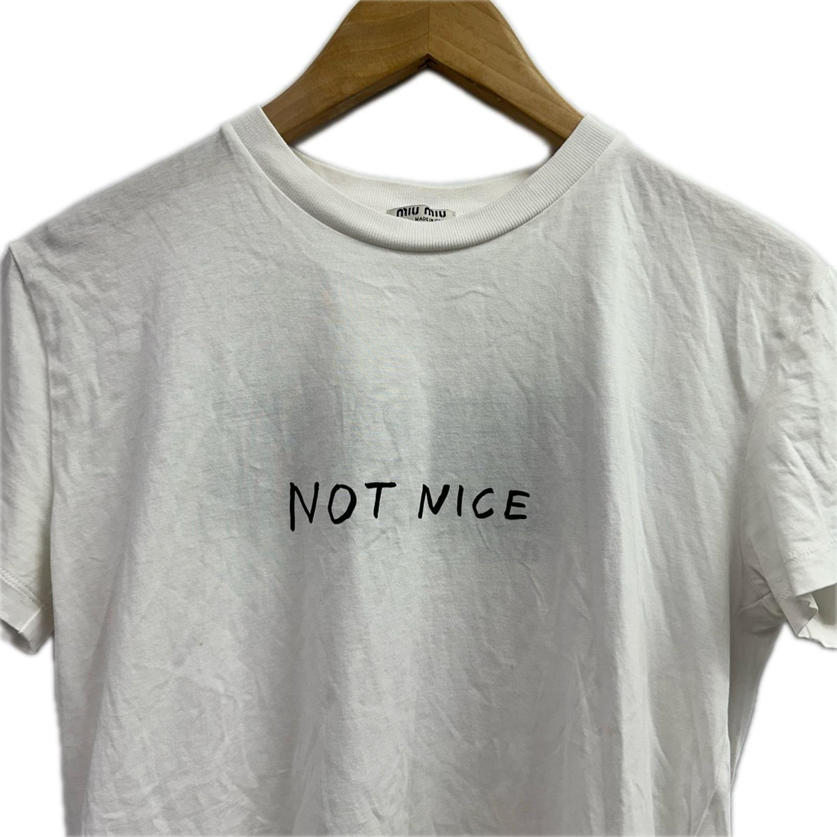 Miu Miu/プリントtシャツ/S/白