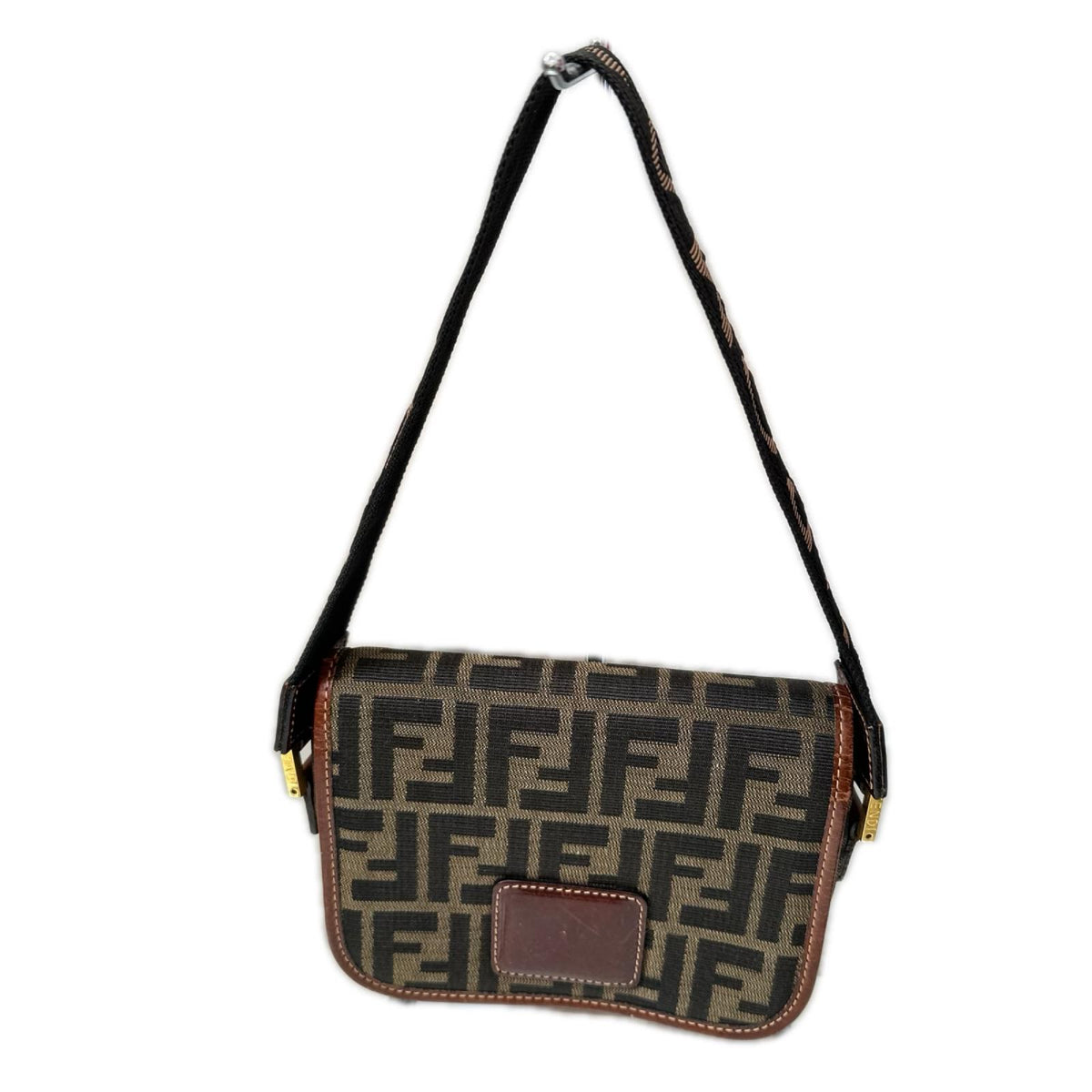 FENDI OLD 総柄 ショルダーバッグ 茶