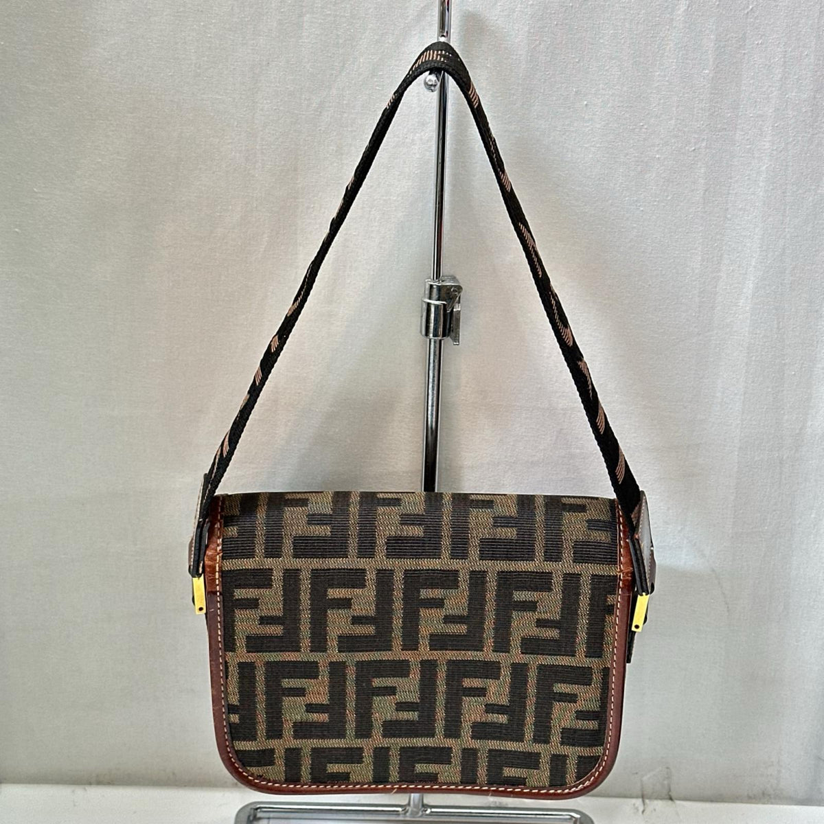 FENDI OLD 総柄 ショルダーバッグ 茶