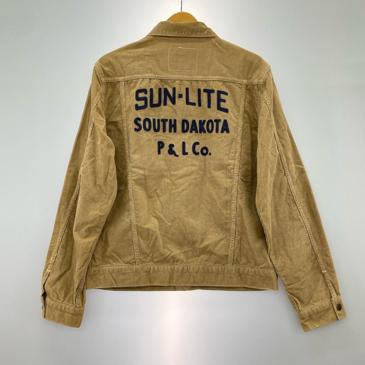 ジャケット バック刺繍/コーデュロイトラッカージャケット/サイズ40 ベージュ
