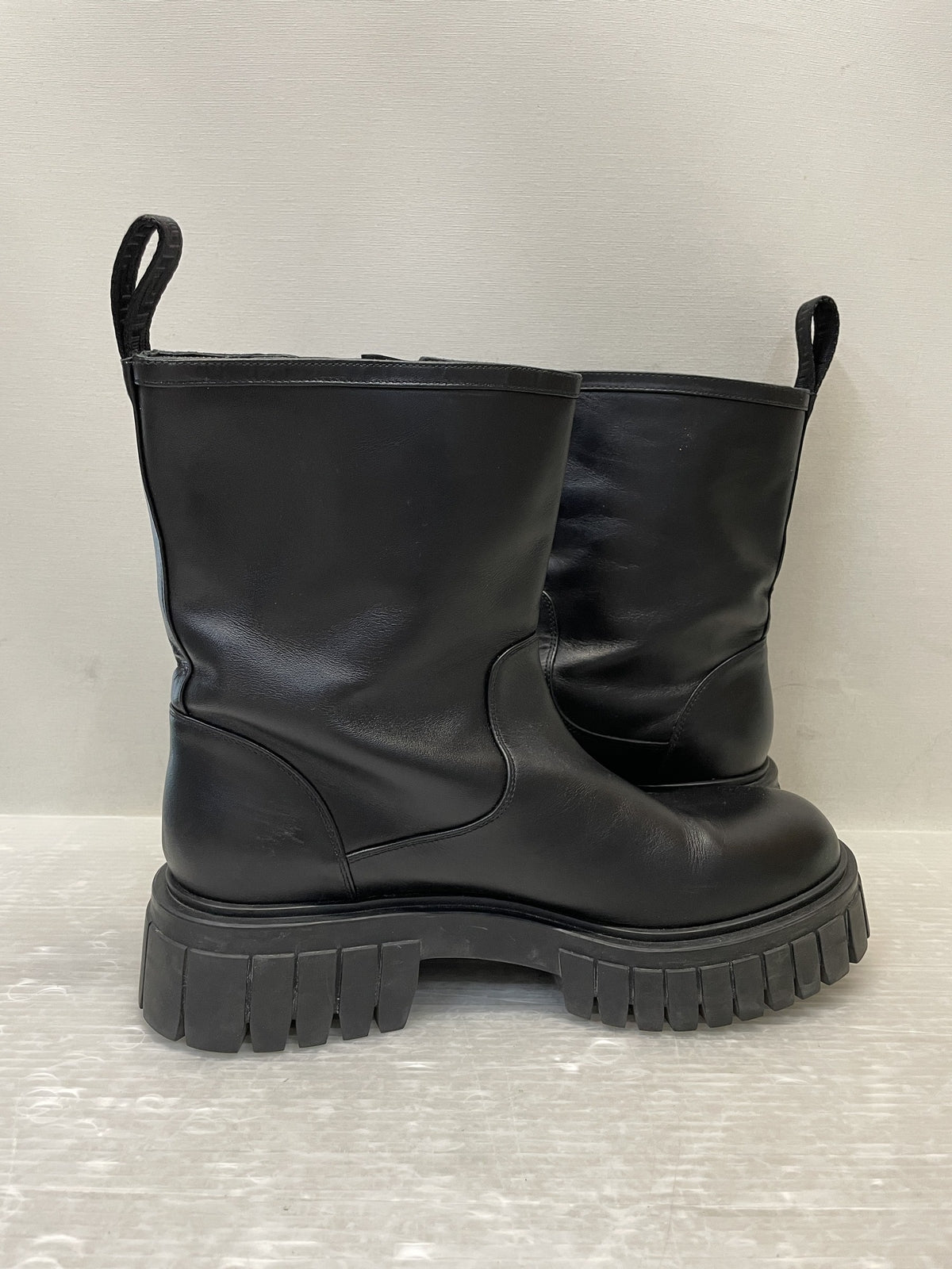 VERSACE サイドメデューサ レザーブーツ 40 黒