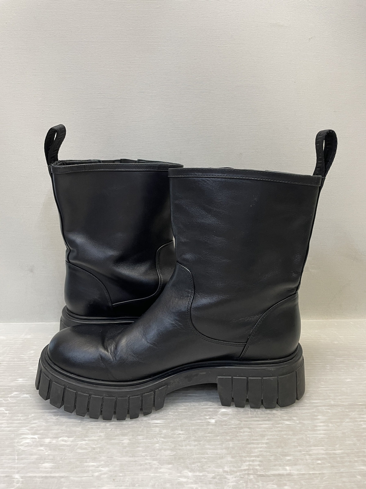 VERSACE サイドメデューサ レザーブーツ 40 黒