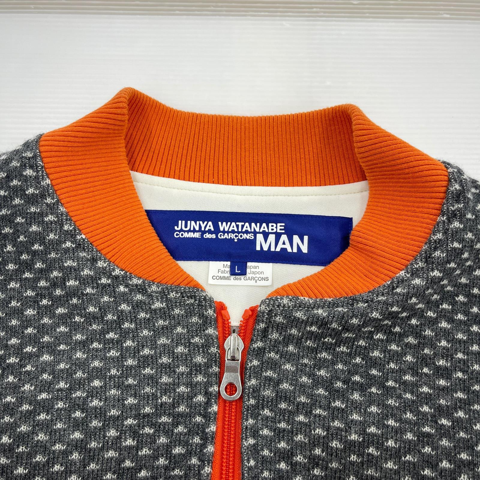 ジャケット 17AW バーズアイ切替 トラックジャケット L 白×オレンジ L