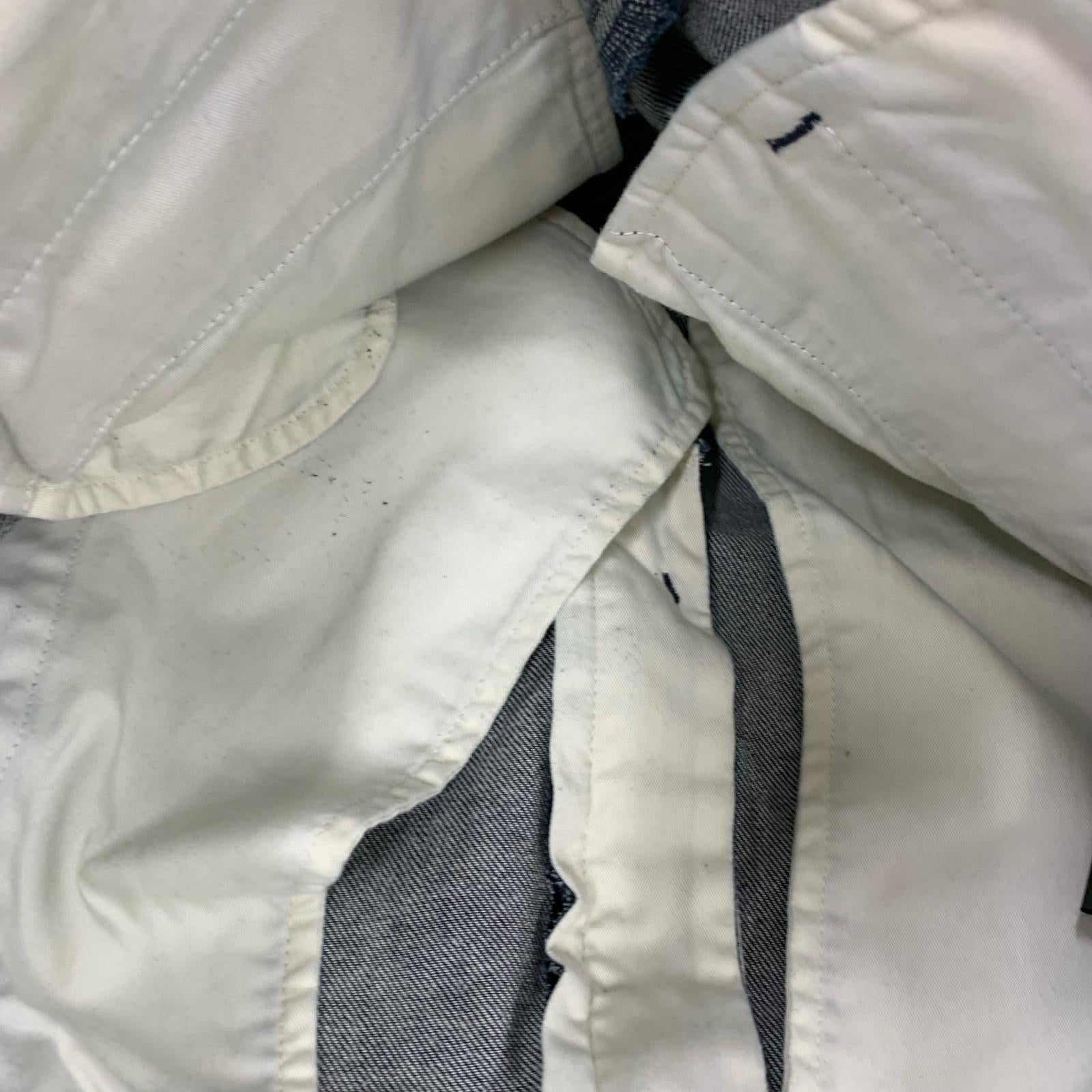 デニムパンツ LEATHER BELTED ONEWASH PANTS 31 ネイビー