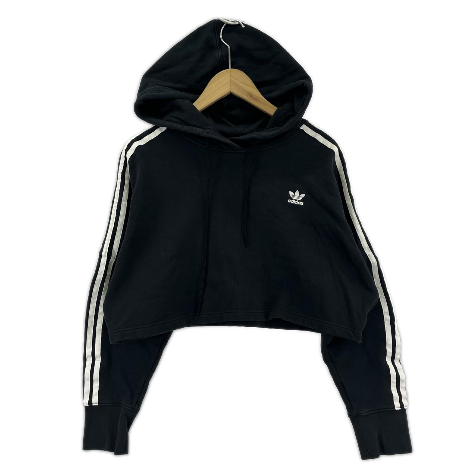 パーカー CROPPED HOOD BLK L ブラック