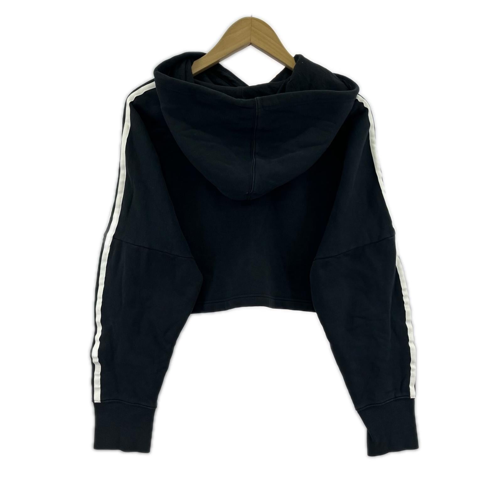 パーカー CROPPED HOOD BLK L ブラック