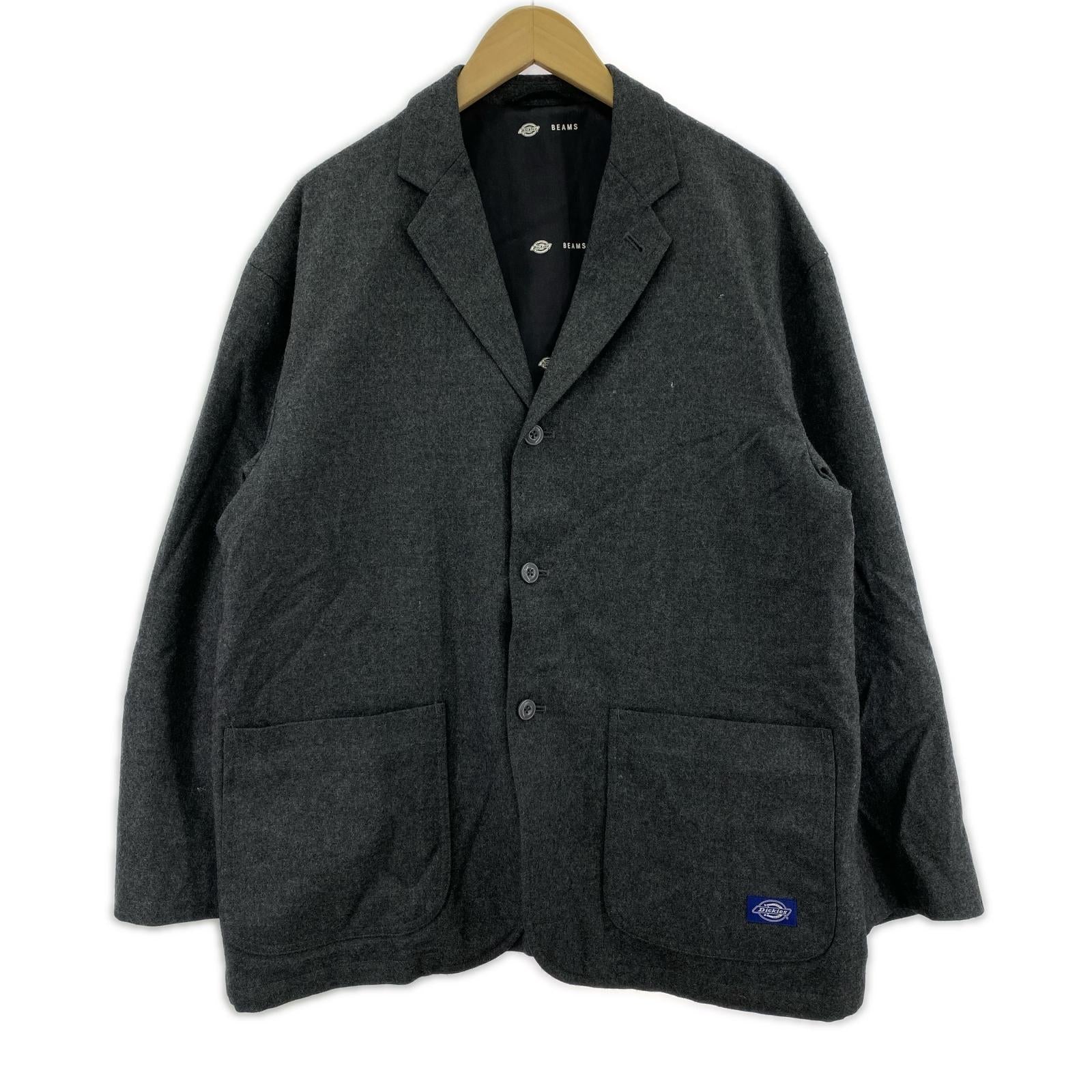 テーラードジャケット ×Beams ウール グレー (M) M ブラック