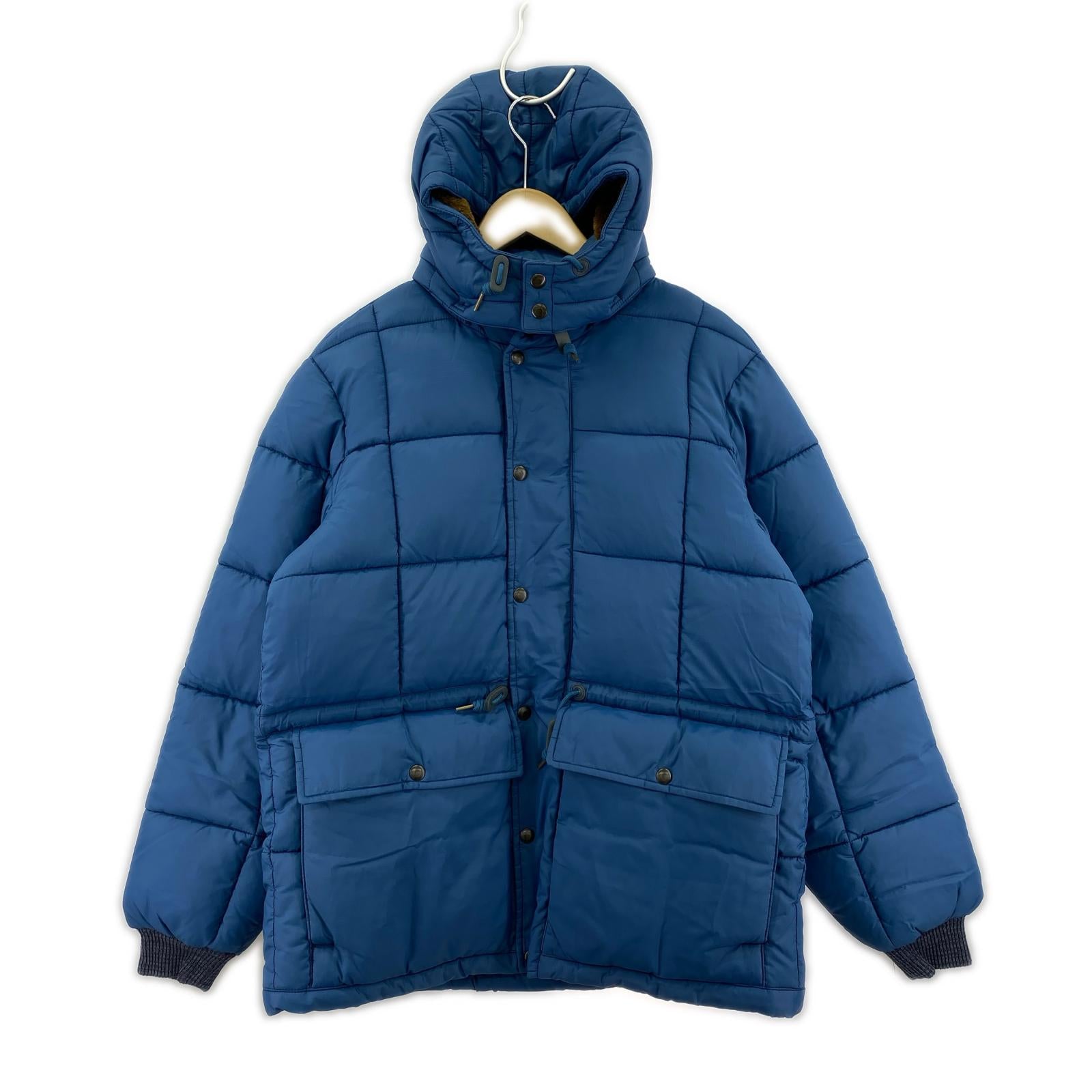 ジャケット Quilted Ripstop Hooded Puffer Jacket (S) S ブルー