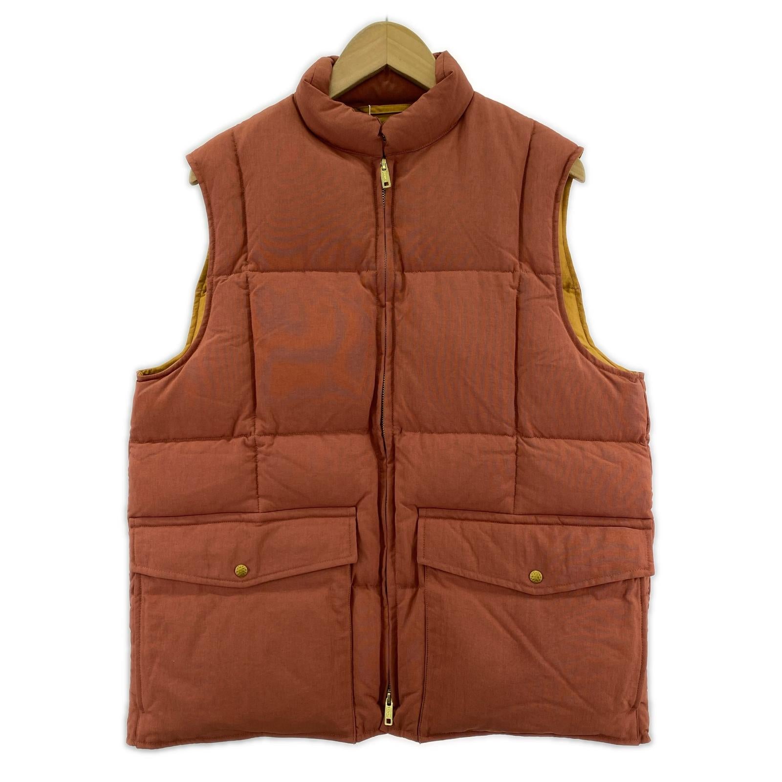 ダウンベスト BEAMS+ DOWN VEST ORANGE (S) S オレンジ