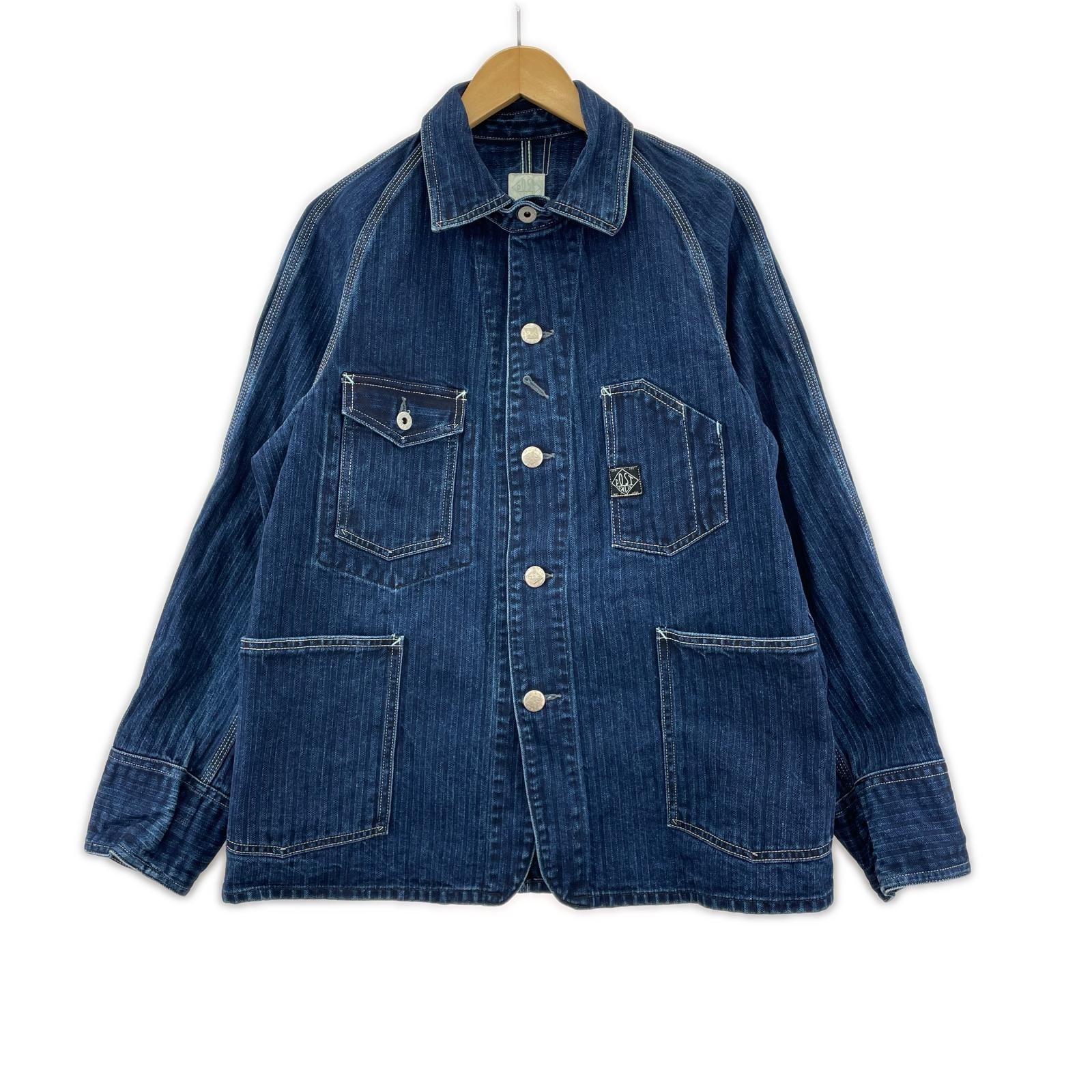 デニムジャケット Engineers Jacket herringbone denim (S) S ネイビー