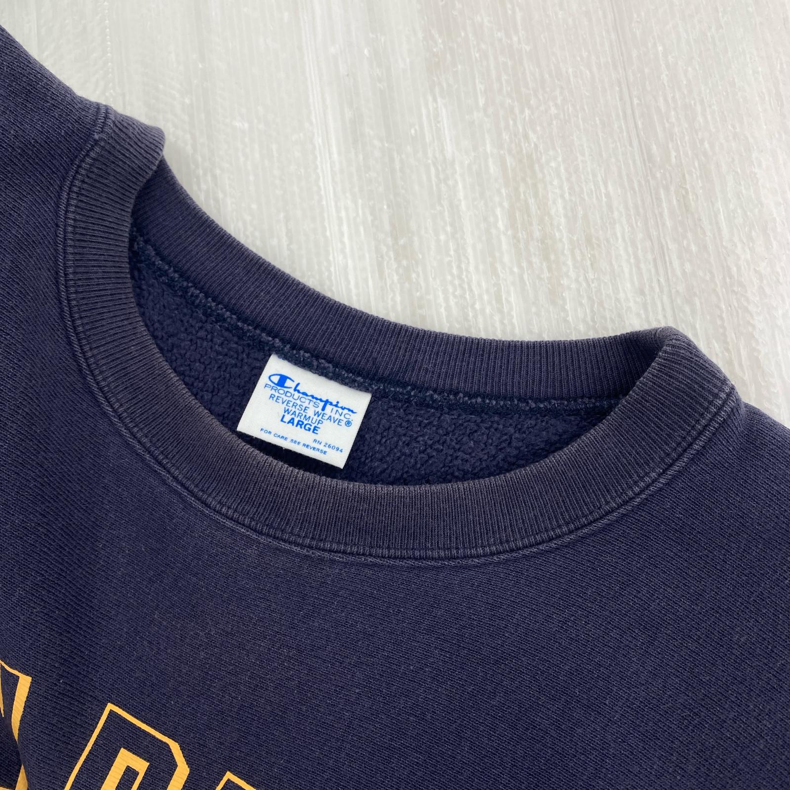 スウェット 青単色タグ SANDIEGO L L ネイビー