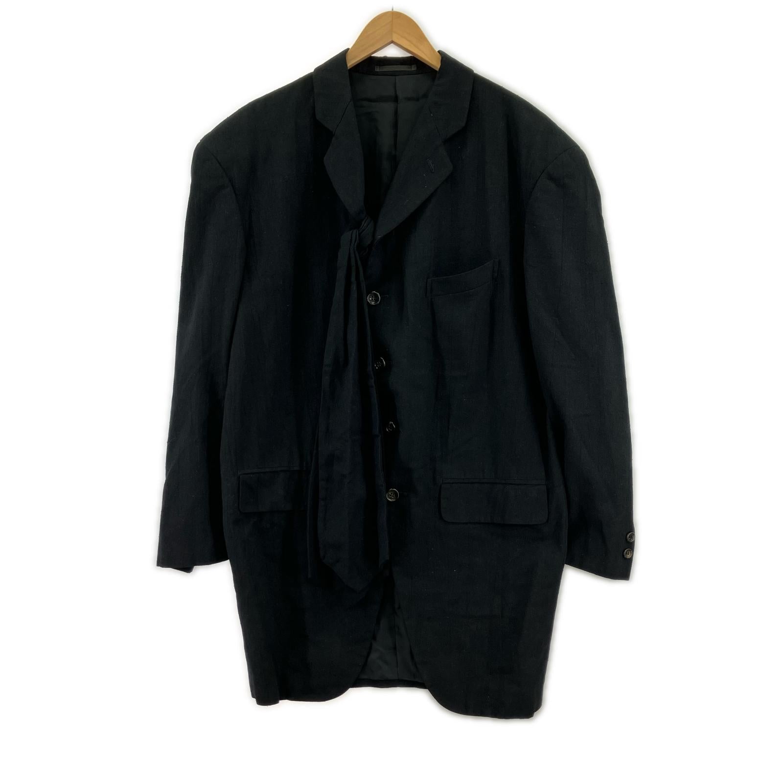 ジャケット COMME des GARCONS HOMME PLUS 80s ボウタイ付 デザインジャケット S ブラック S ブラック