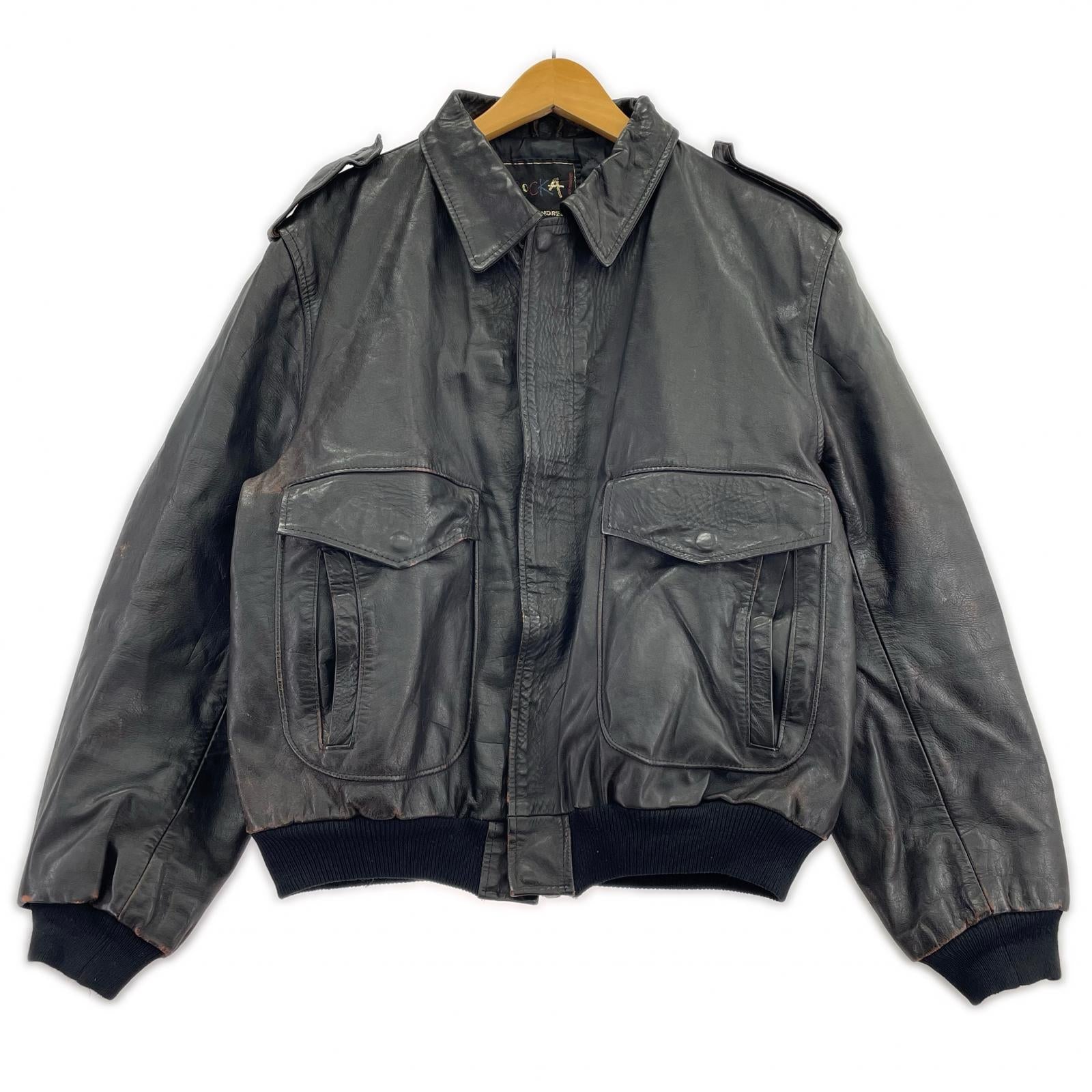 レザージャケット Johnson La Rocka London ラブヘイト M M ブラック