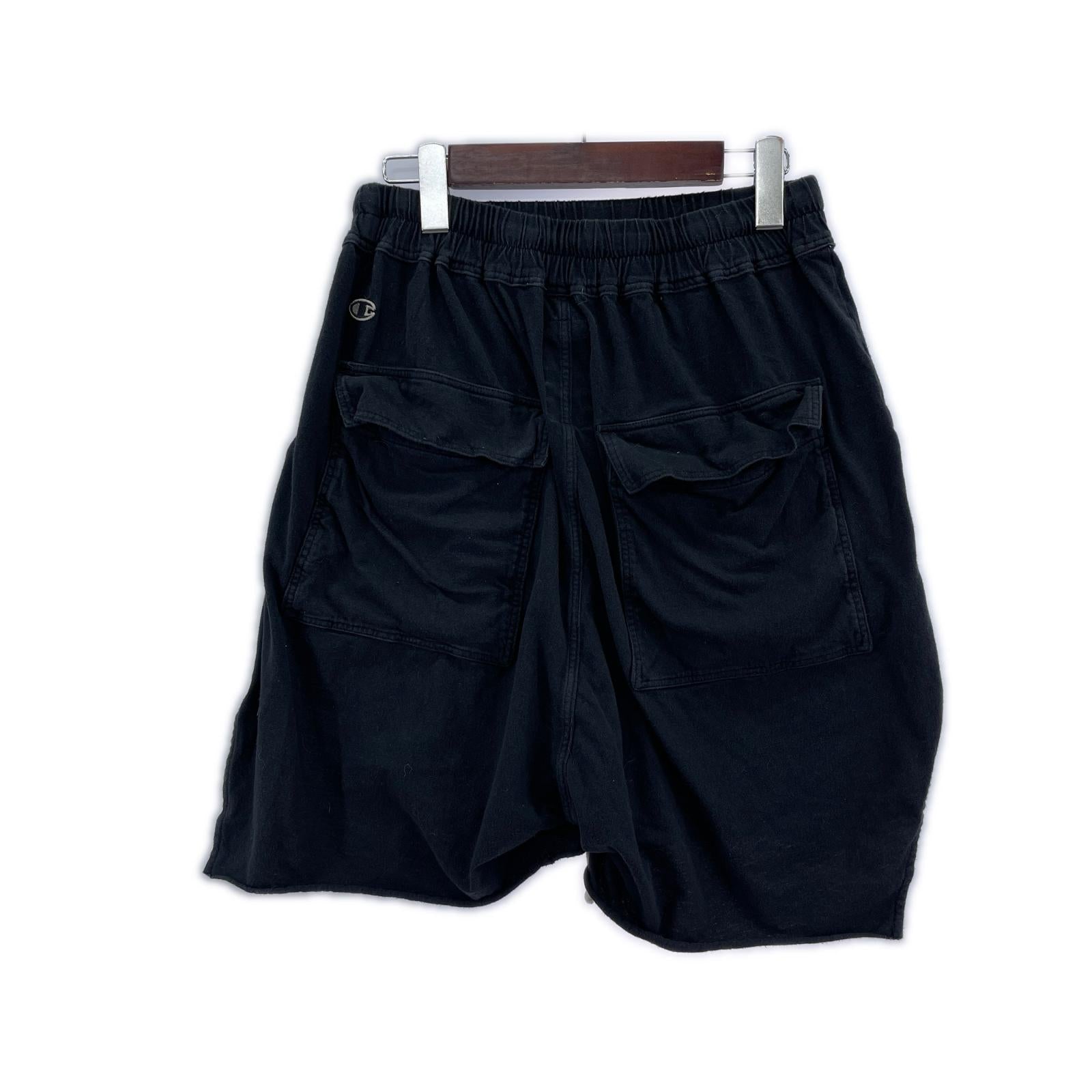ショートパンツ Rick Owens×Champion BEVELED PODS スウェットショーツ M ブラック M ブラック