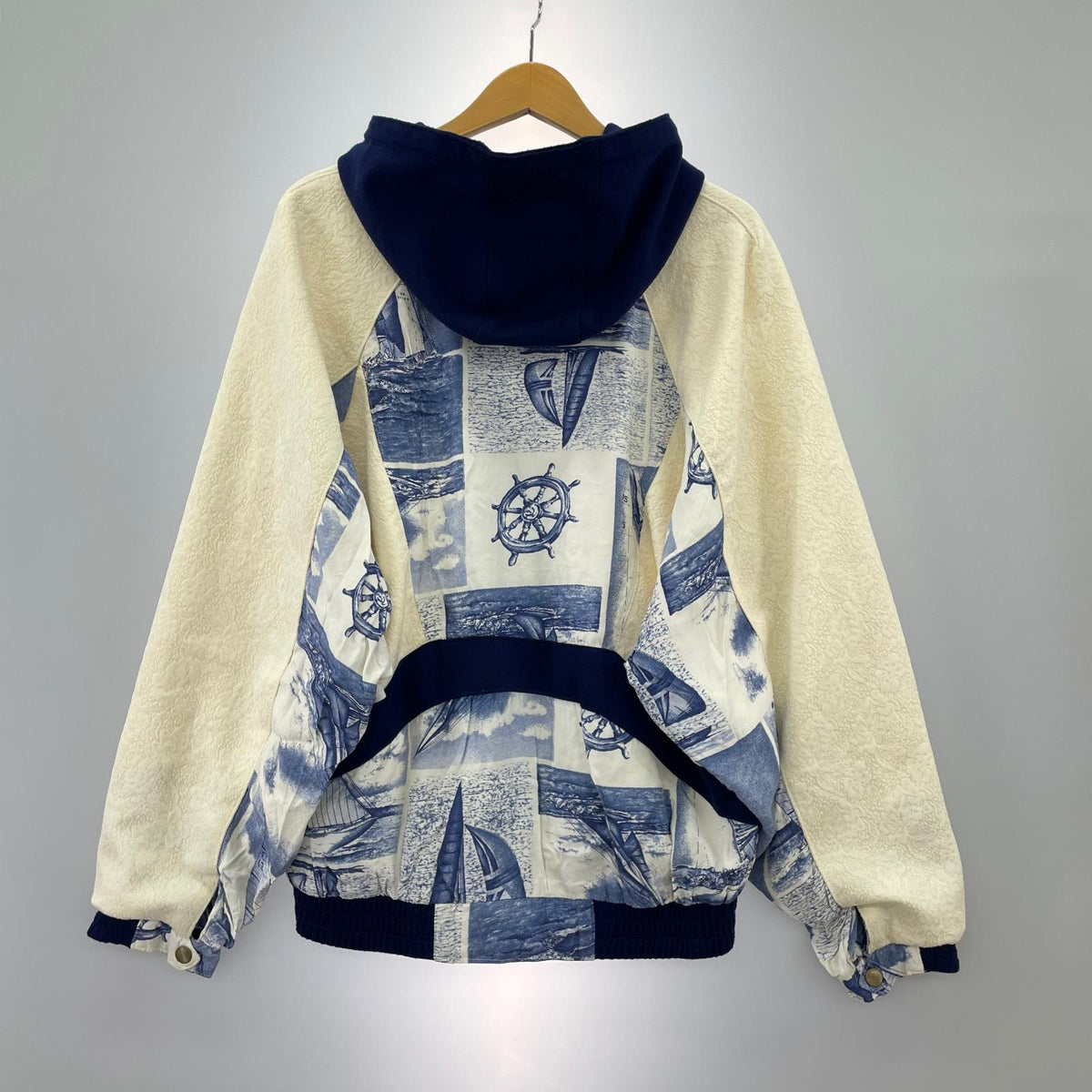 ジャケット 80S Giacca アートプリント 白青 (S) S