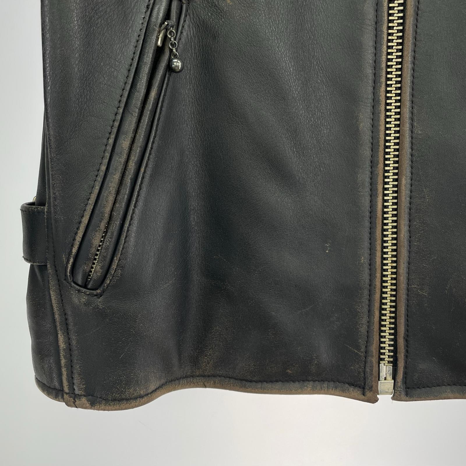 ジャケット シングルライダースジャケット M ブラック